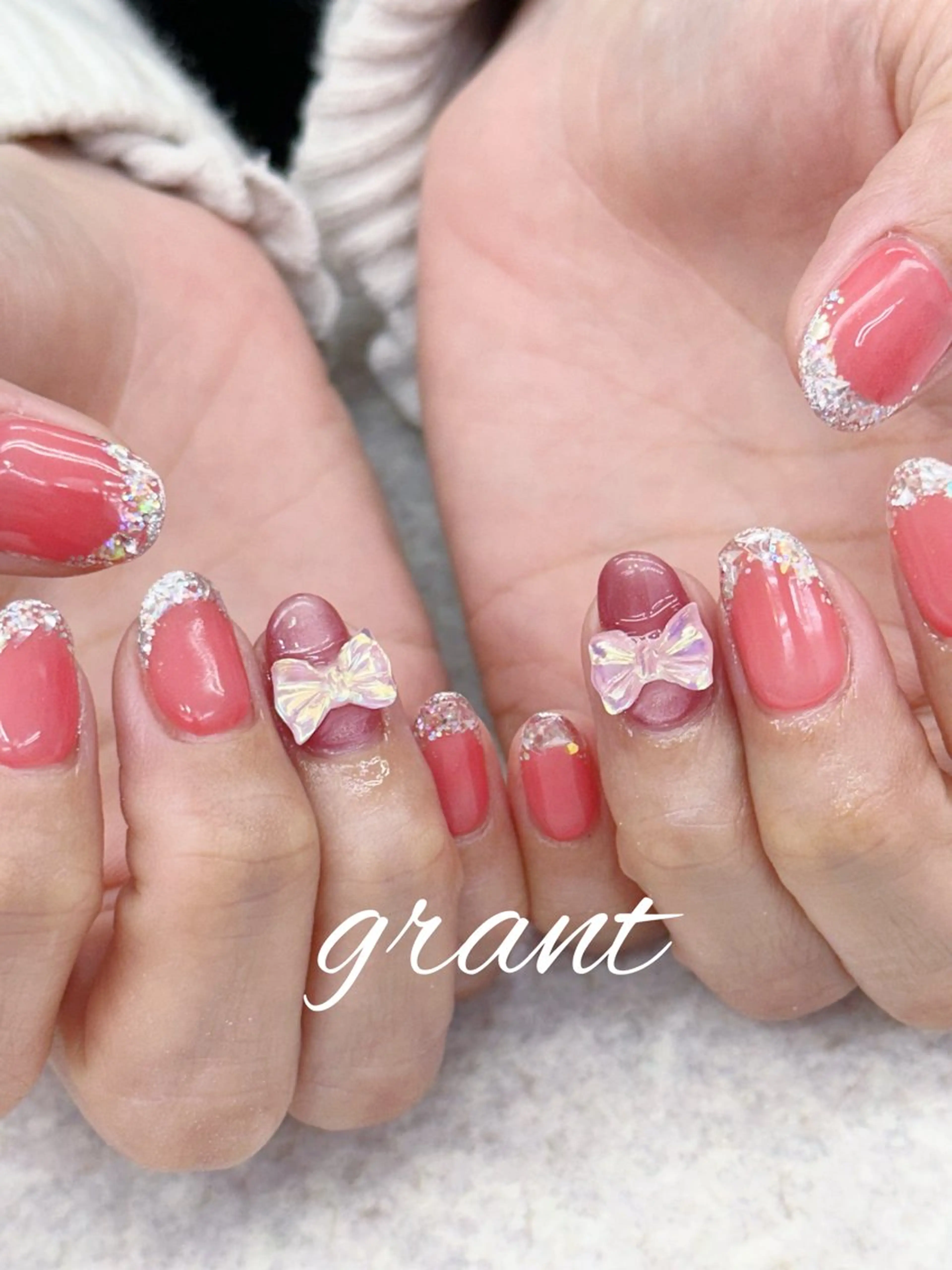 ネイル フレンチネイル 春ネイル nailsalon grantのネイルデザイン