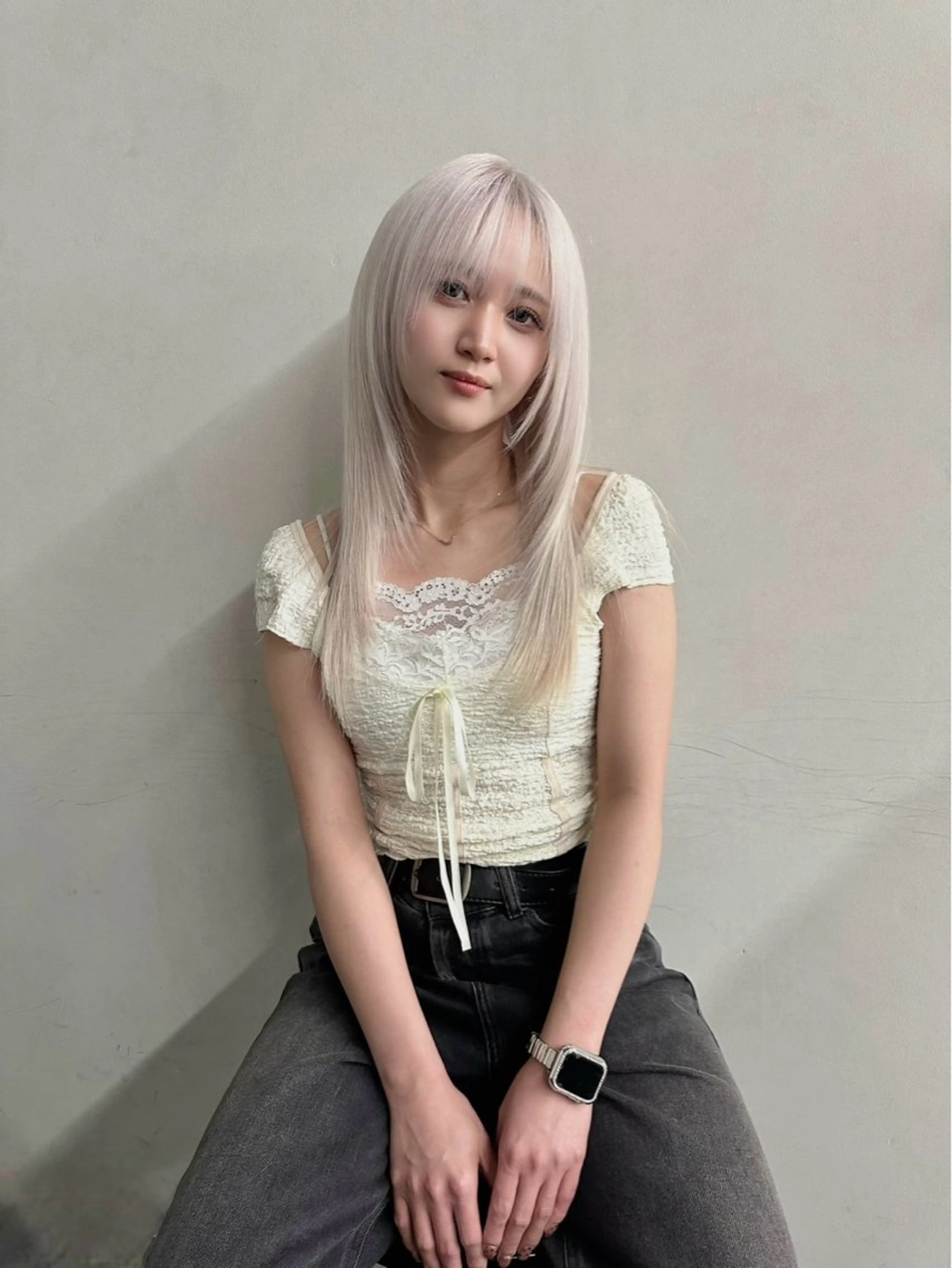 ロング 長谷川 日南のヘアスタイル