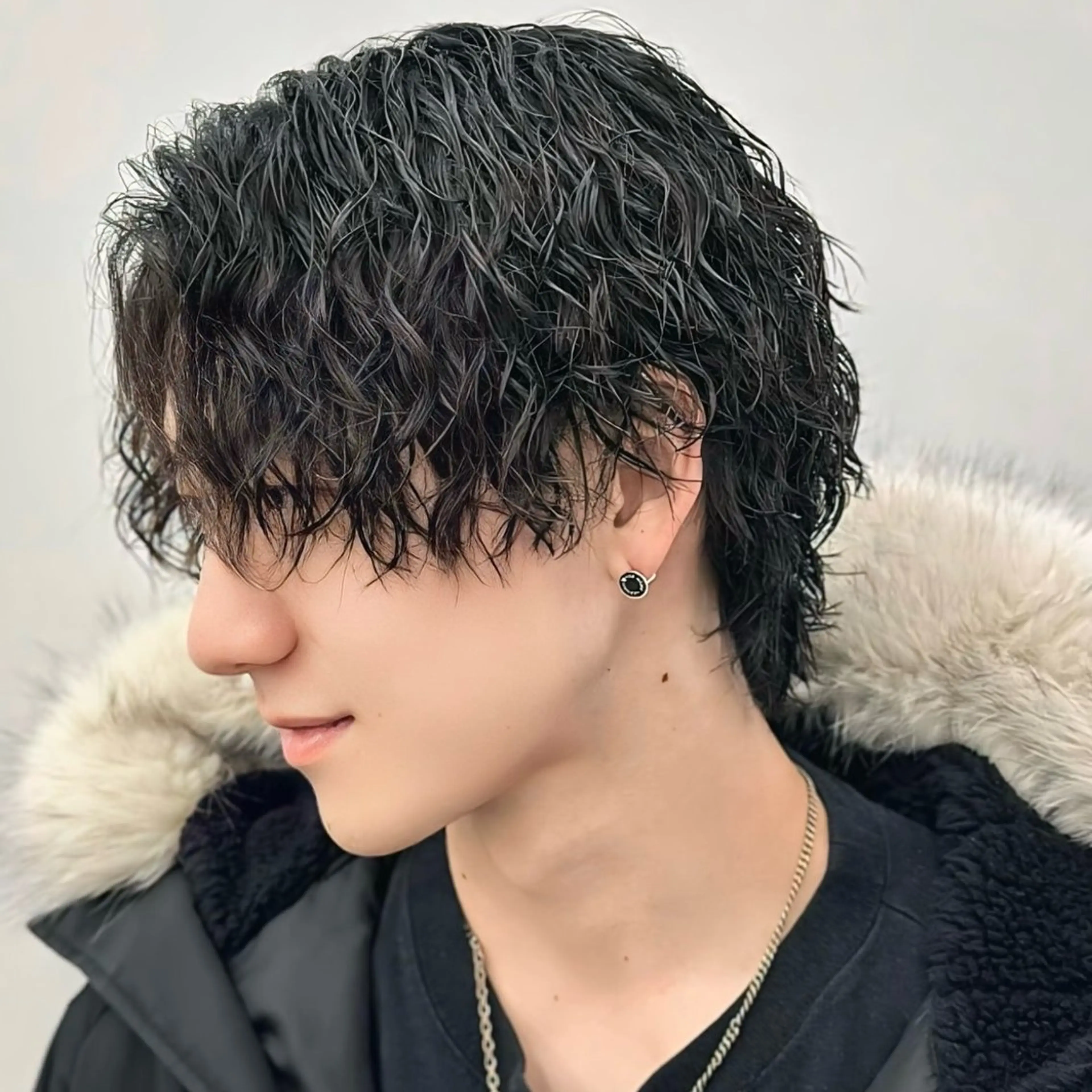 ミディアム パーマ メンズ カット パーマ headstock所属・のすけ【HEAD STOCK】のヘアスタイル