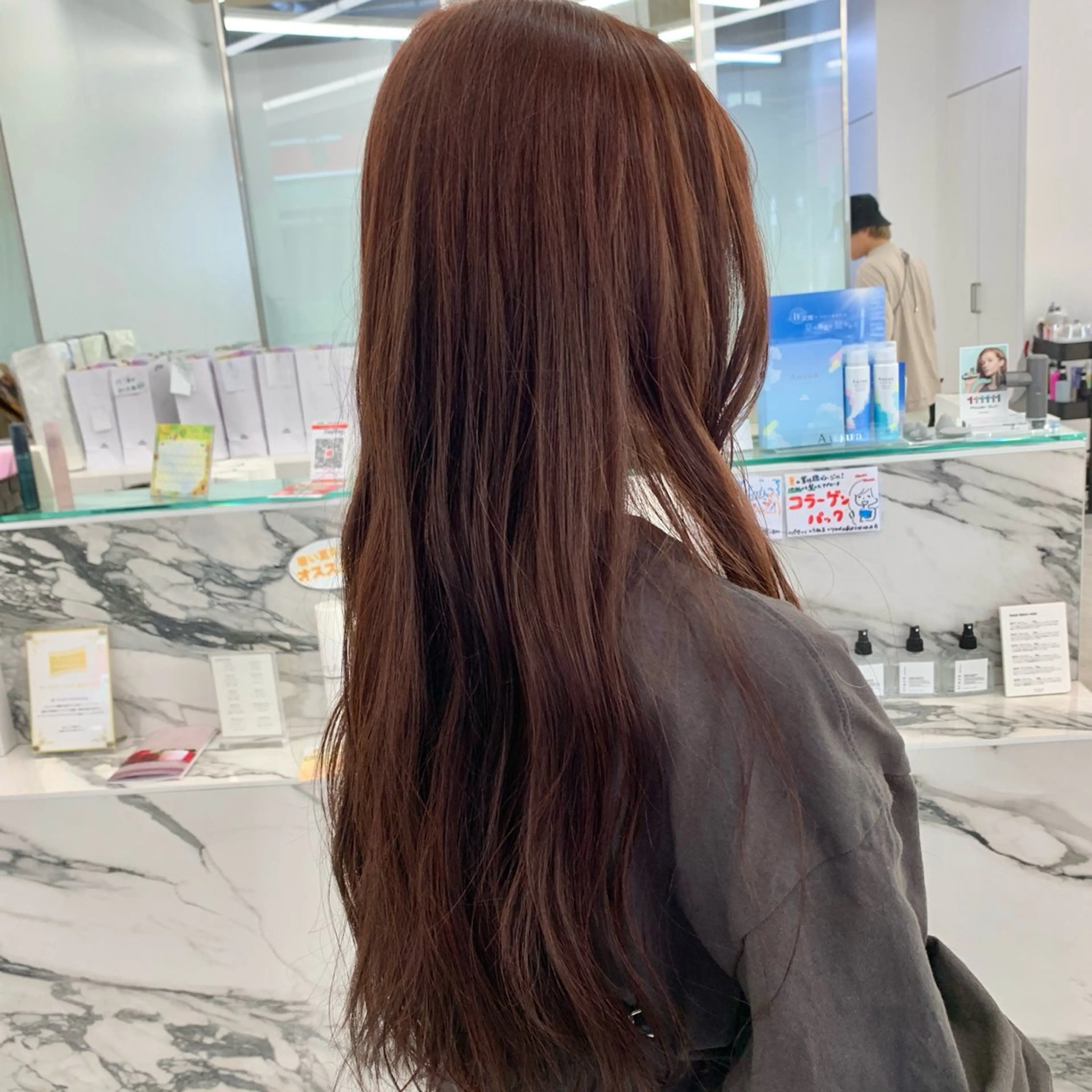 ロング カラー パーマ ヘアアレンジ メンズ キッズ ボブ×自然な縮毛矯正 RYOGAのヘアスタイル