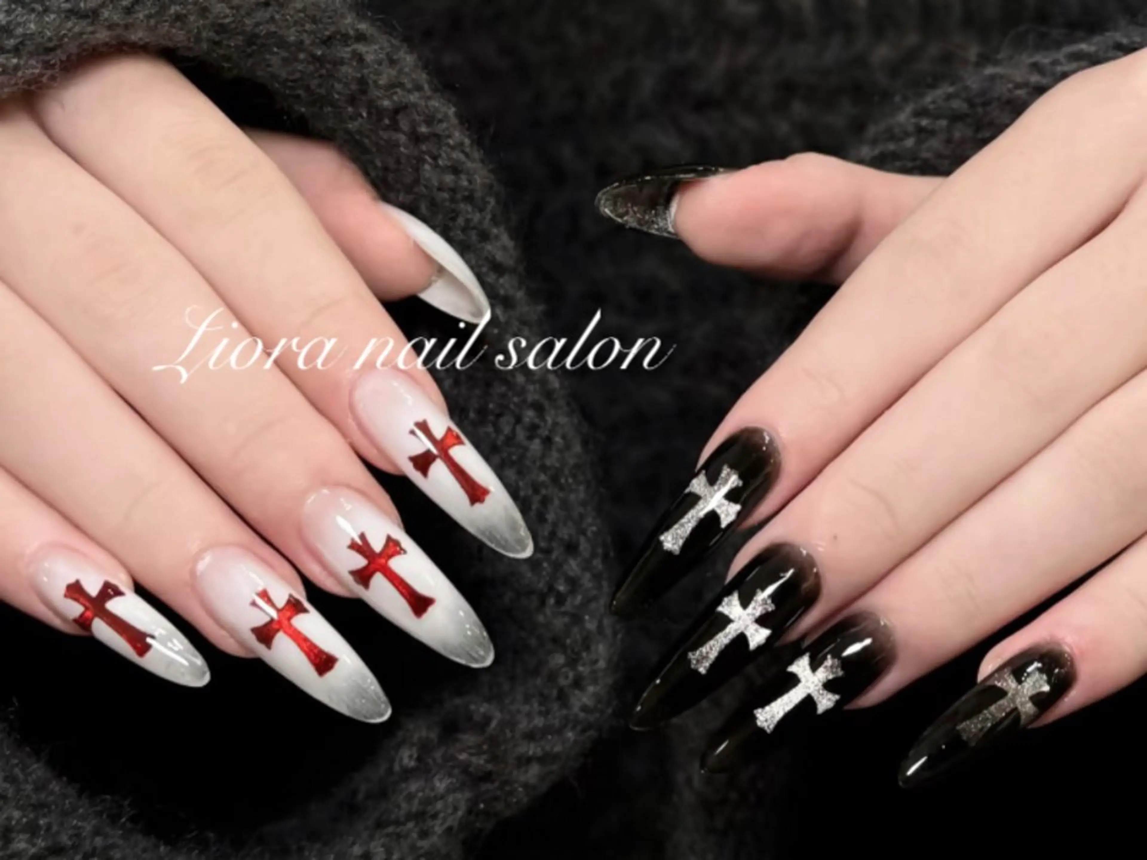 ネイル フレンチネイル ジェルネイル ガーリー グラデーション キラキラネイル ハンドネイル Liora nail スカルプ専門店のネイルデザイン