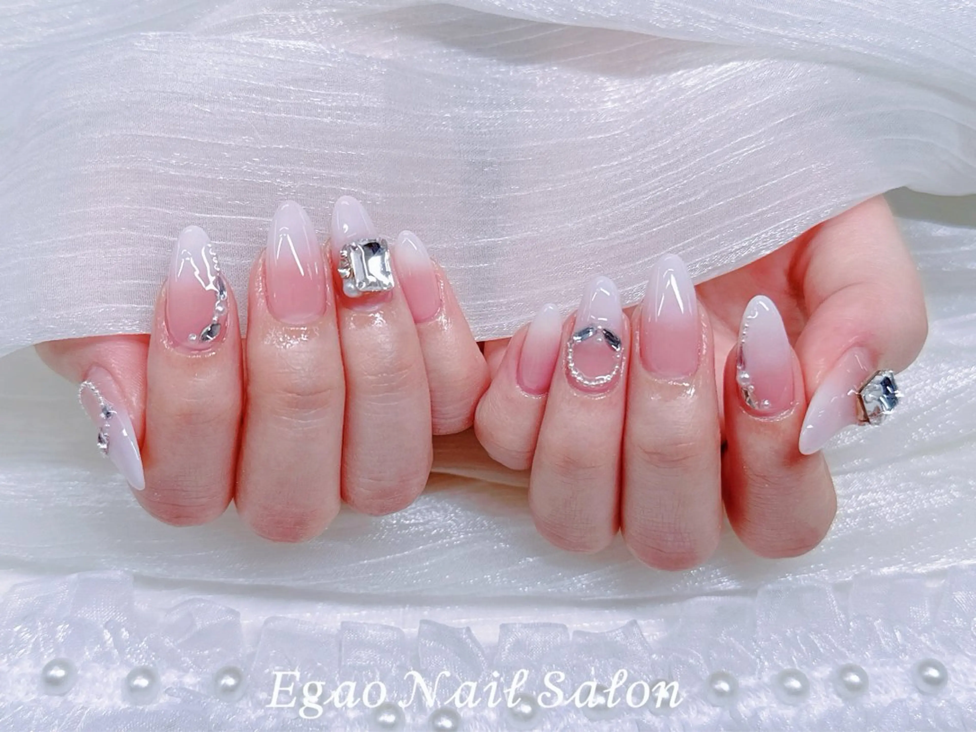 ネイル アートネイル フットネイル フレンチネイル ジェルネイル グラデーション Egao Nail錦糸町店のネイルデザイン