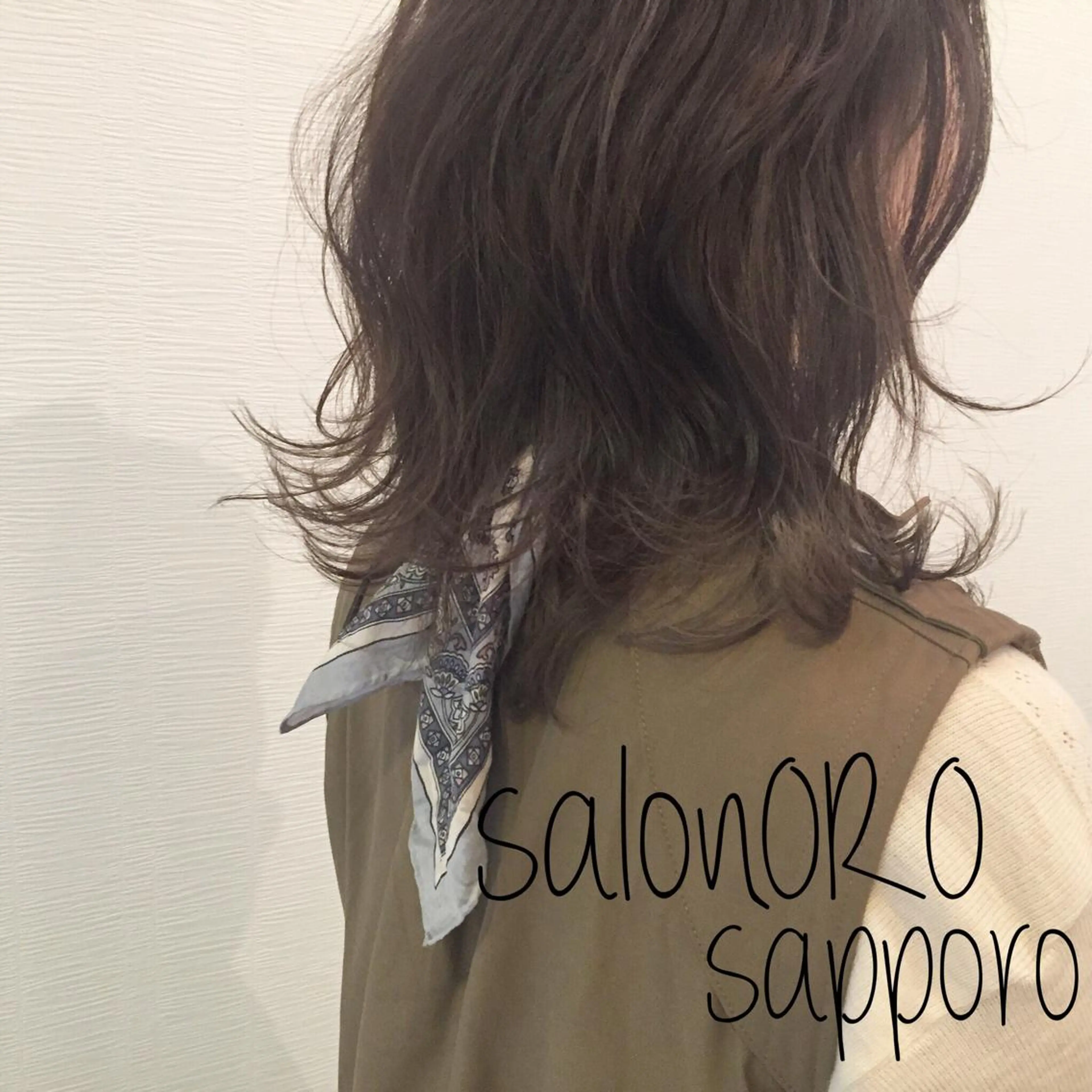 ミディアム カラー ブリーチ グラデーションカラー グレージュ ハイライトカラー ブリーチなしカラー カット ヘアカラー トリートメント 池田 真由美のヘアスタイル