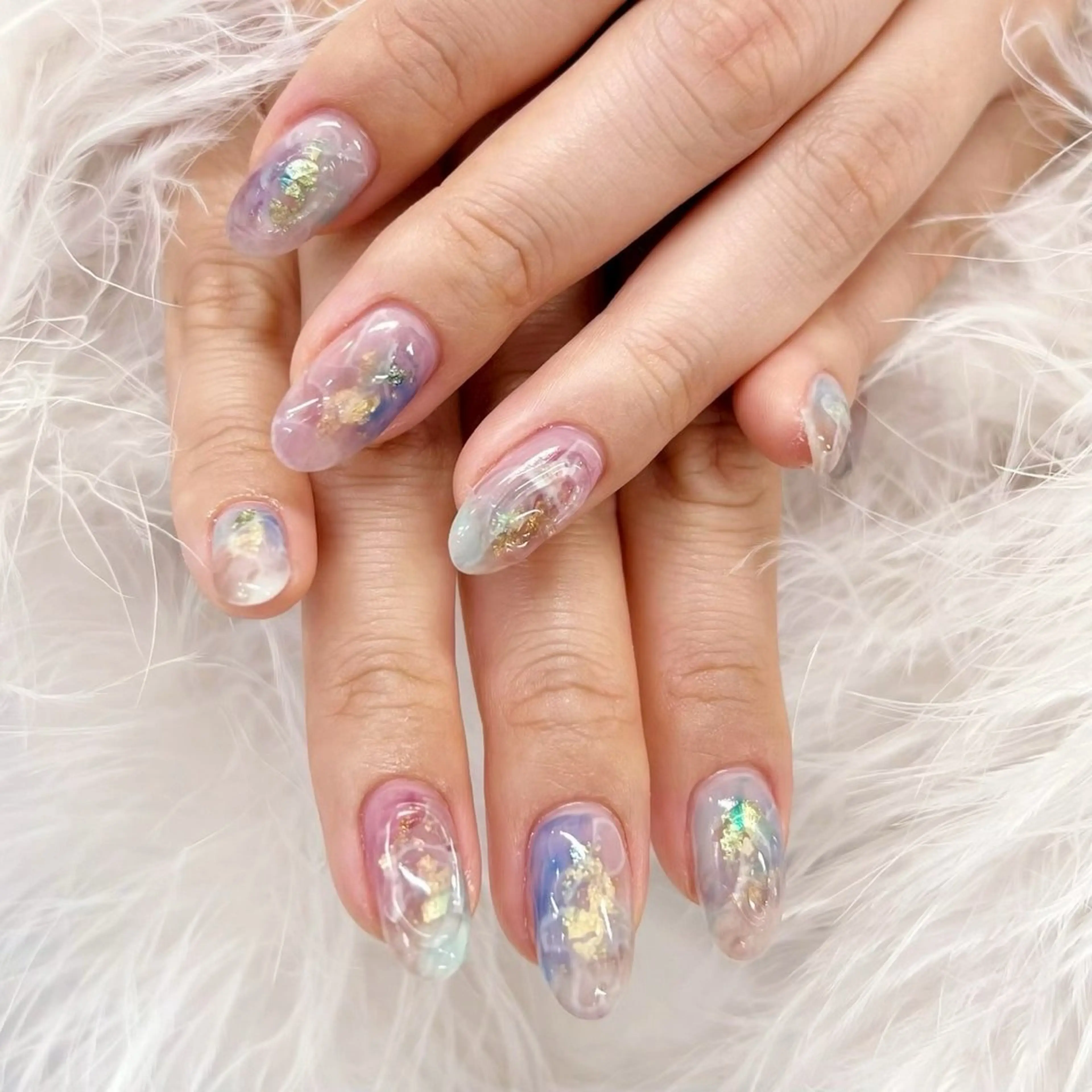 ネイル アートネイル フラッシュネイル フラワーネイル ジェルネイル ガーリー ハンドネイル Puti nailのネイルデザイン