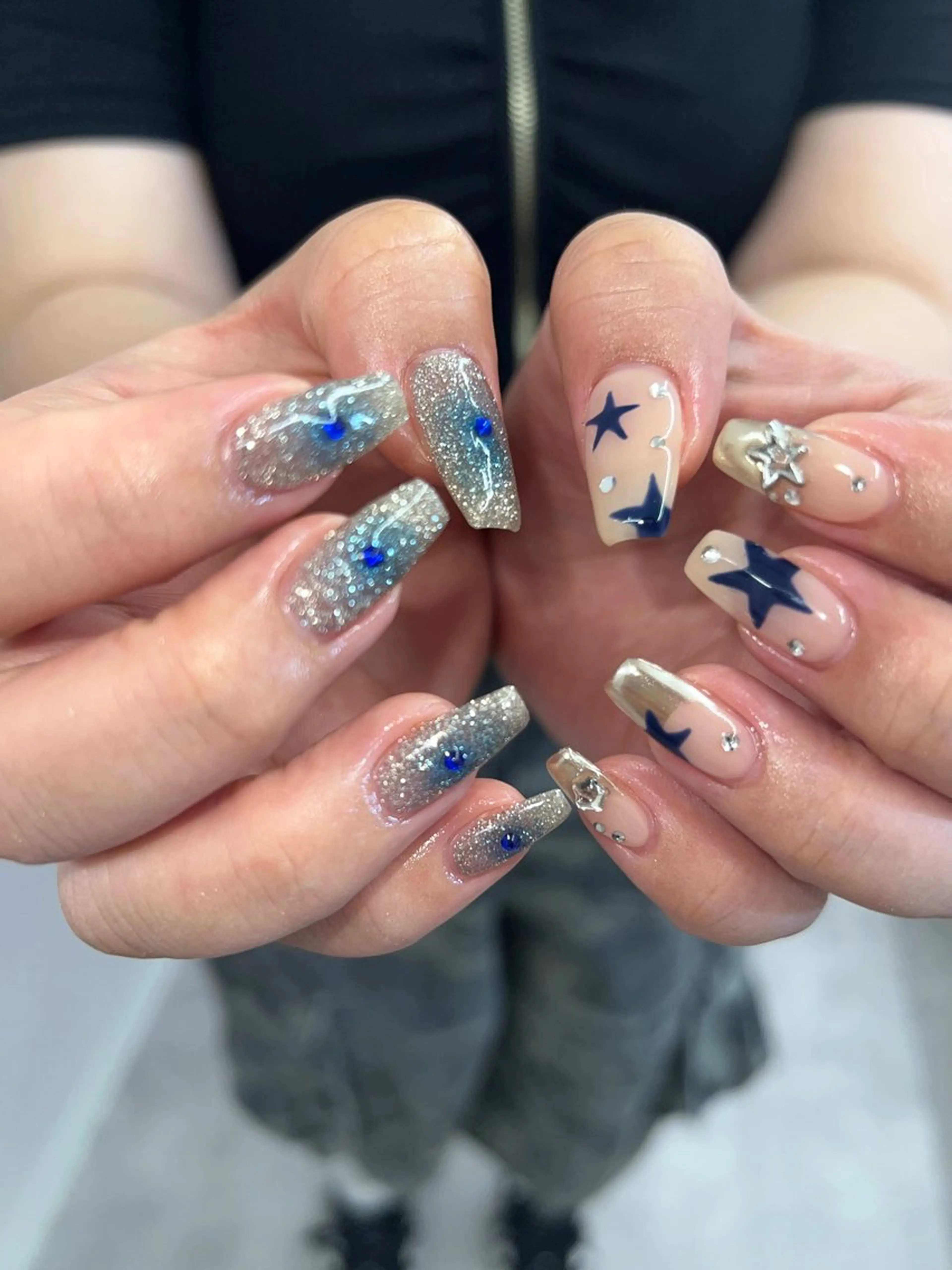 ネイル チークネイル フラッシュネイル ジェルネイル マグネットネイル ニュアンスネイル ハンドネイル ハンドケア Bana_ Nailのネイルデザイン