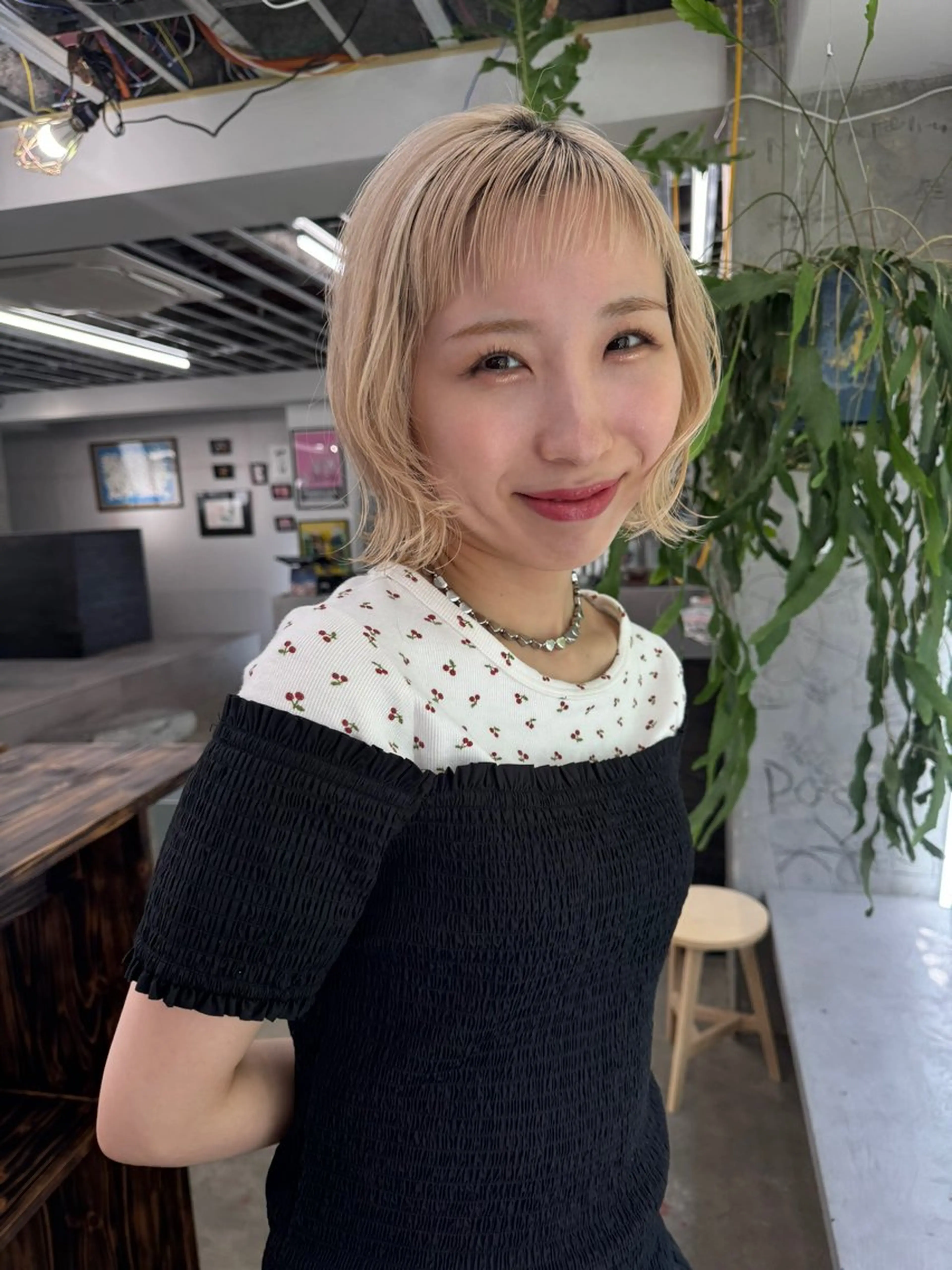 セミロング カラー パーマ ヘアアレンジ 心斎橋美容室 Junのヘアスタイル