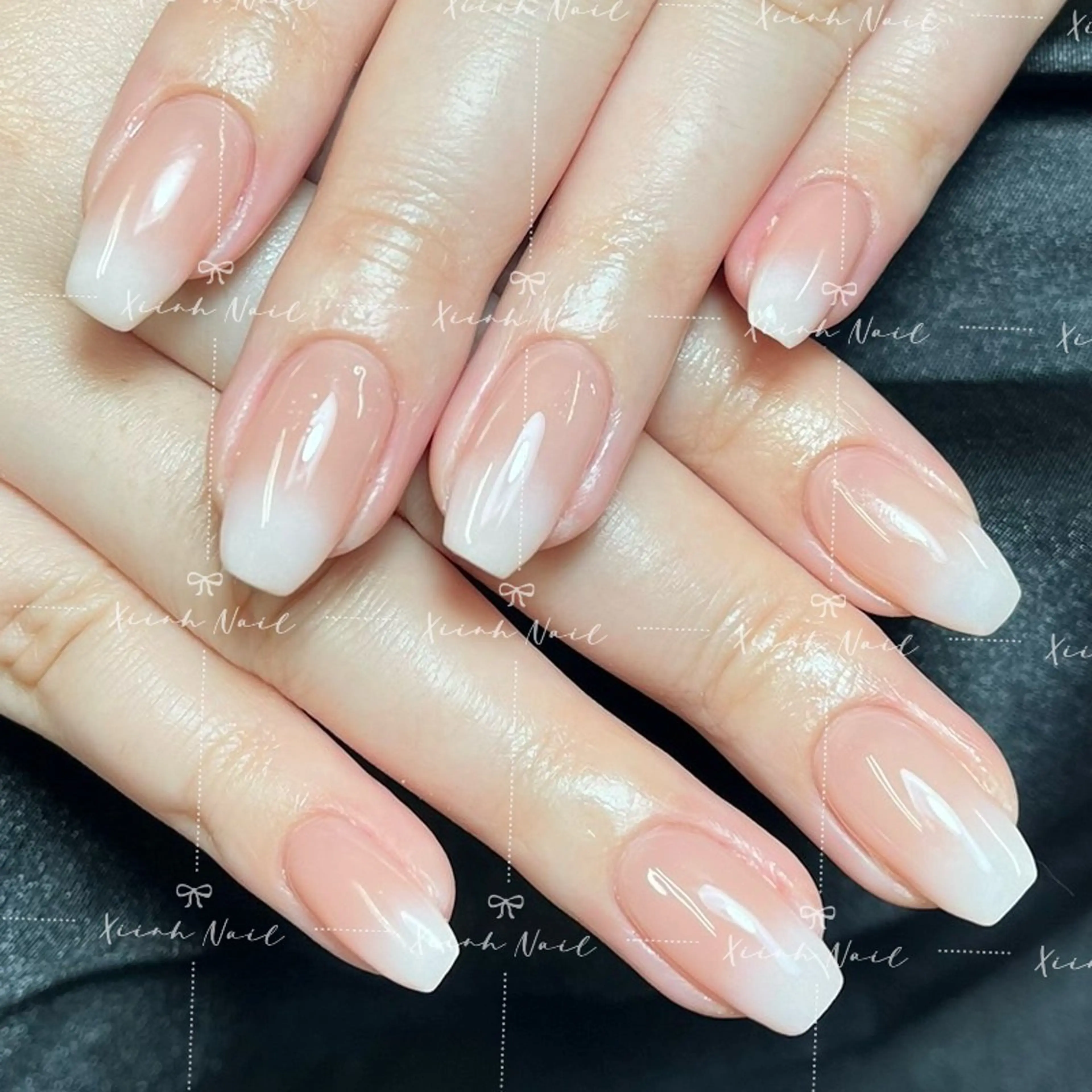 ネイル チークネイル 桜ネイル 長さ出し フットネイル ジェルネイル ハンドネイル XIINH NAIL SALONのネイルデザイン