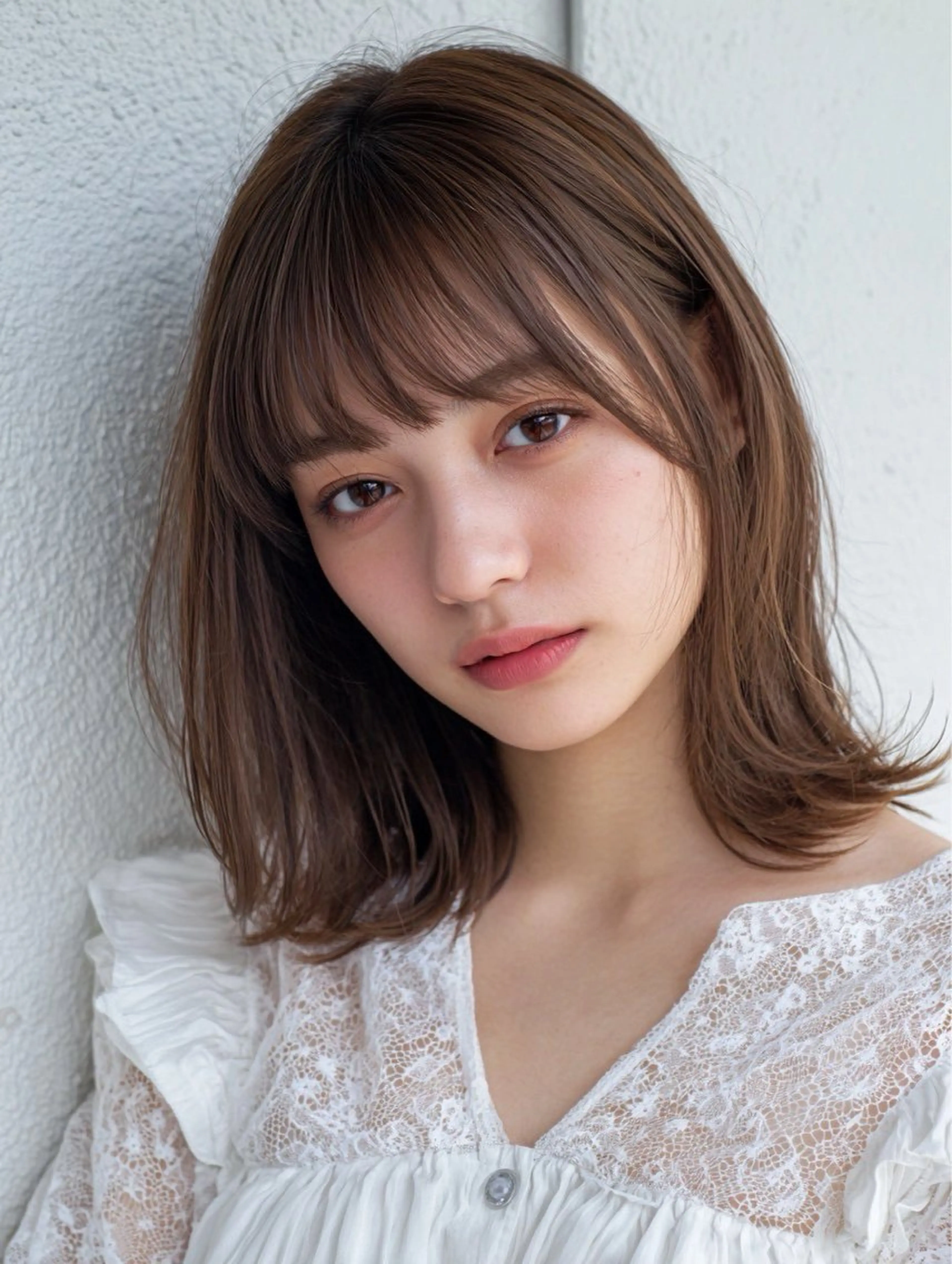 ミディアム ボブ レイヤーカット 小顔カット 外ハネヘア カット ヘアカラー トリートメント Link mili ゆうすけのヘアスタイル