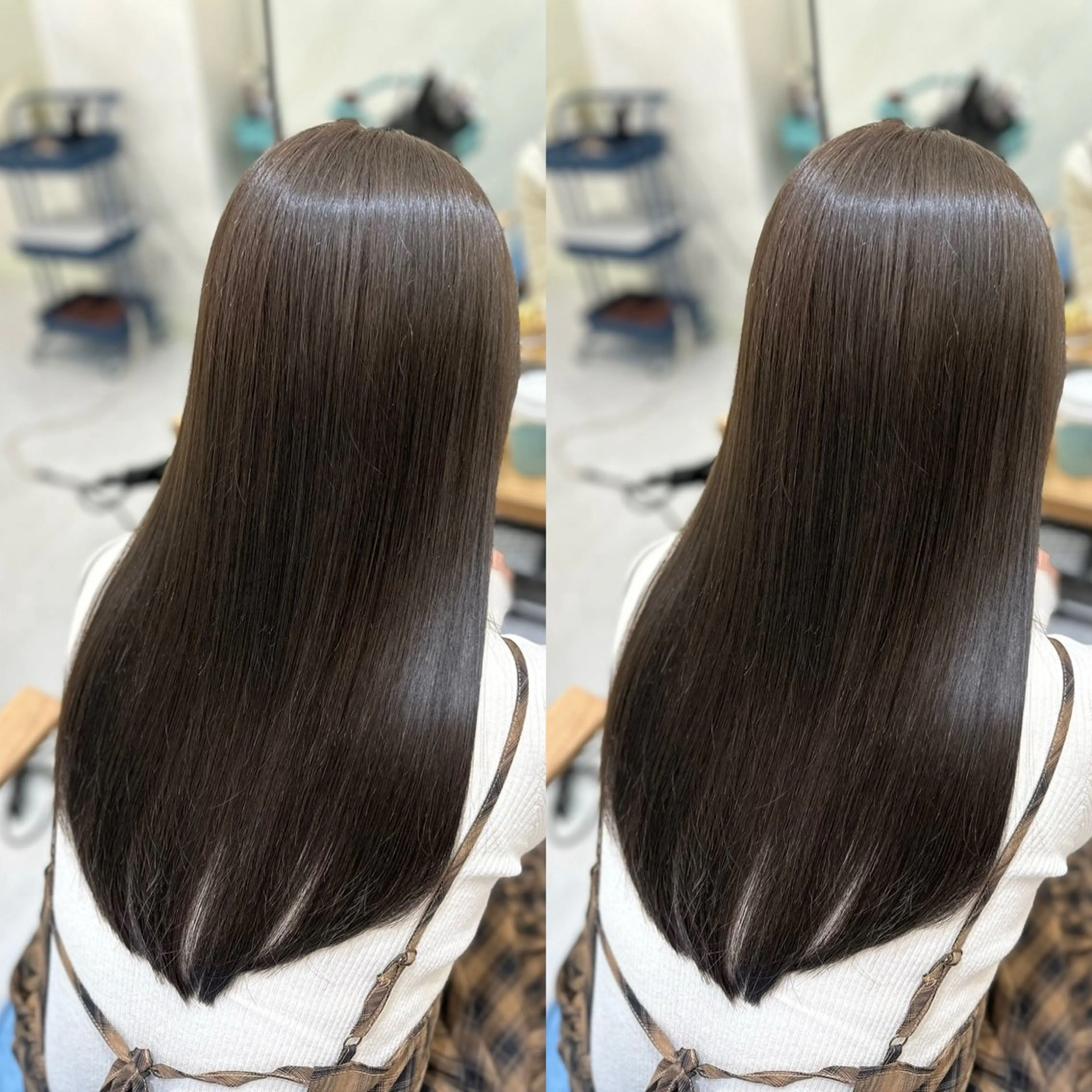 ロング カラー 縮毛矯正×ボブ💎 髪質改善/木下のヘアスタイル