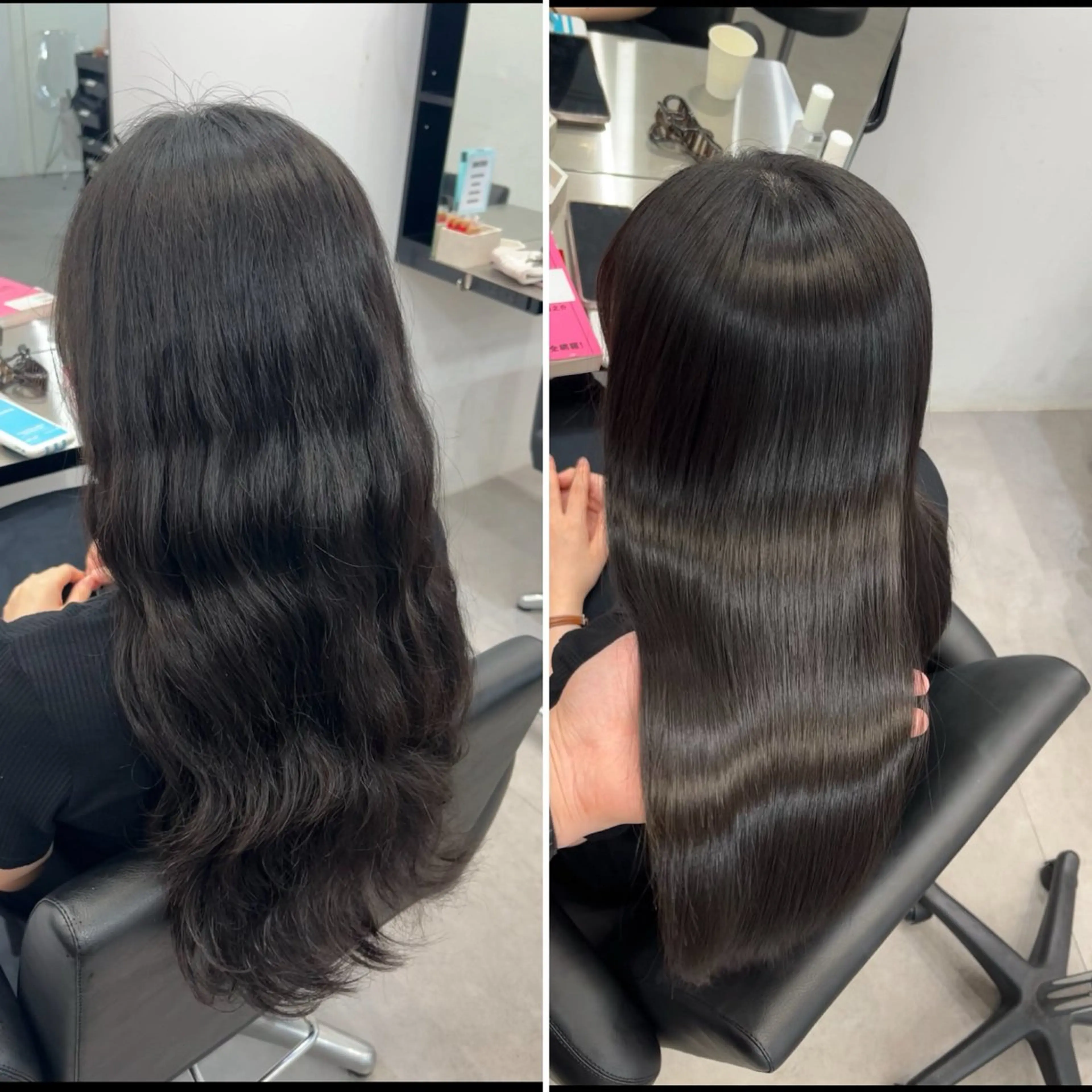 ロング カット ヘアカラー 縮毛矯正 トリートメント 髪質改善/縮毛矯正 梅田茶屋町/西尾祐作のヘアスタイル