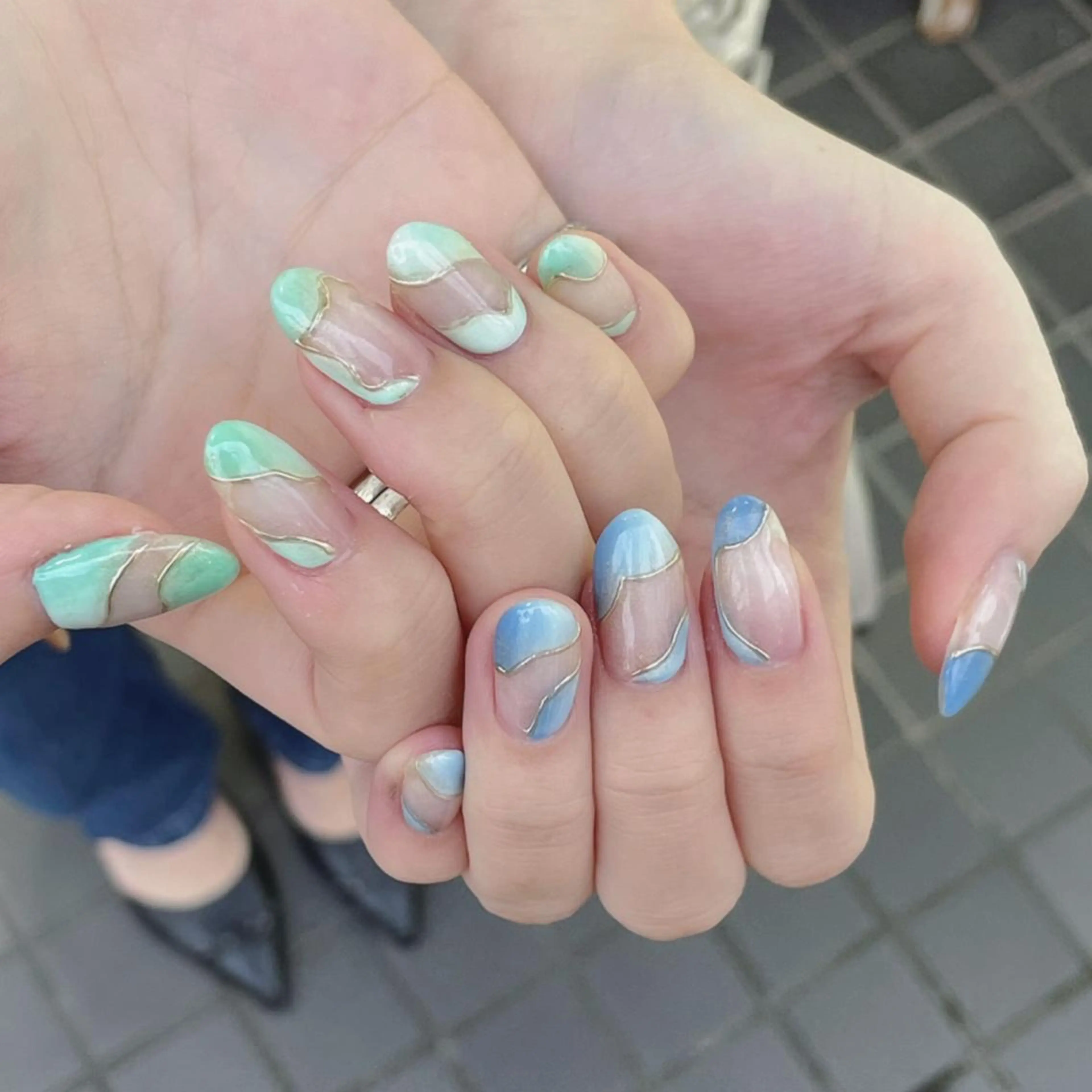 ネイル フレンチネイル 中牟田 彩水のネイルデザイン