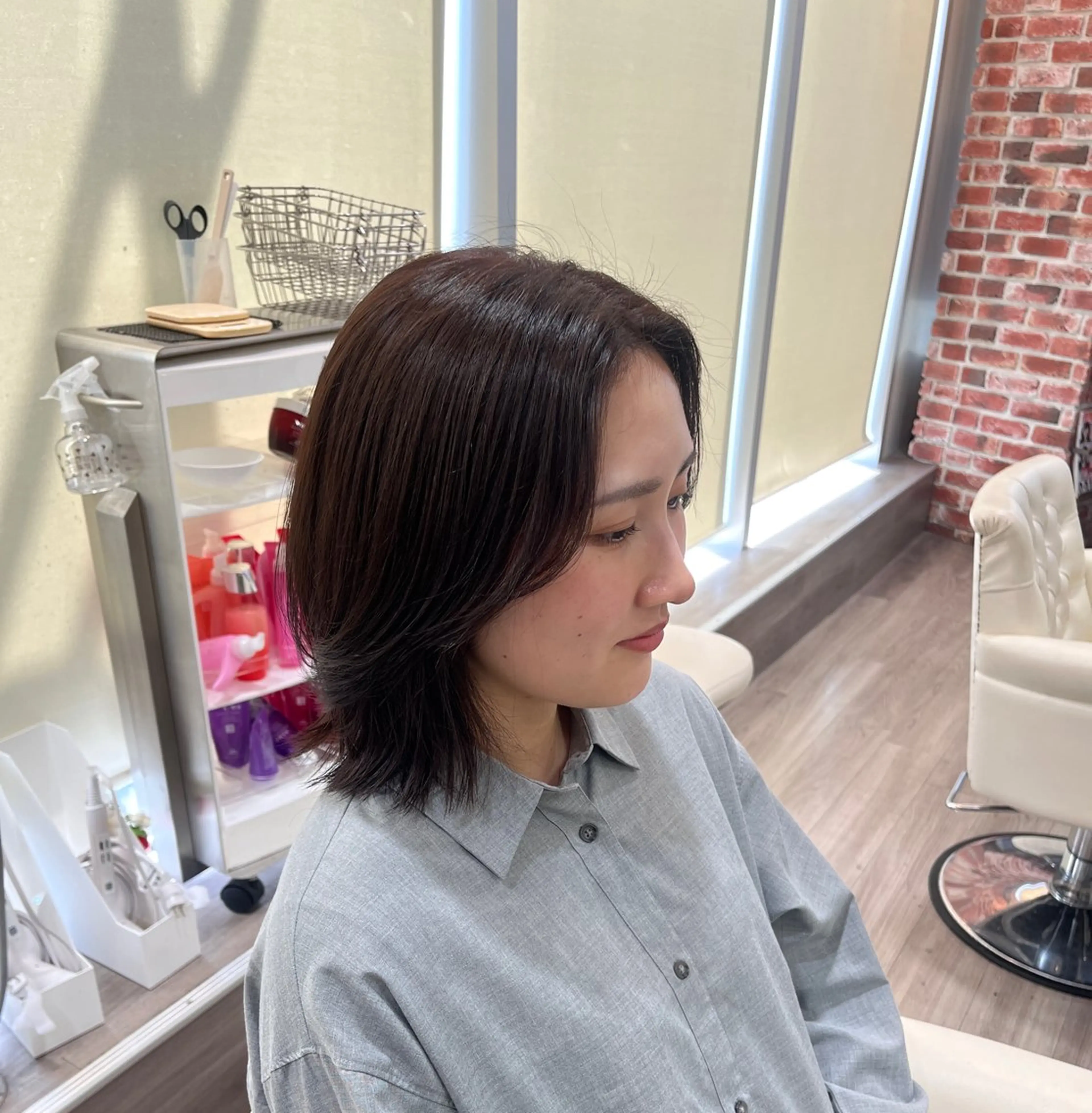 ミディアム カラー カット ヘアカラー トリートメント WiLL梅田店 荒堀 結香のヘアスタイル