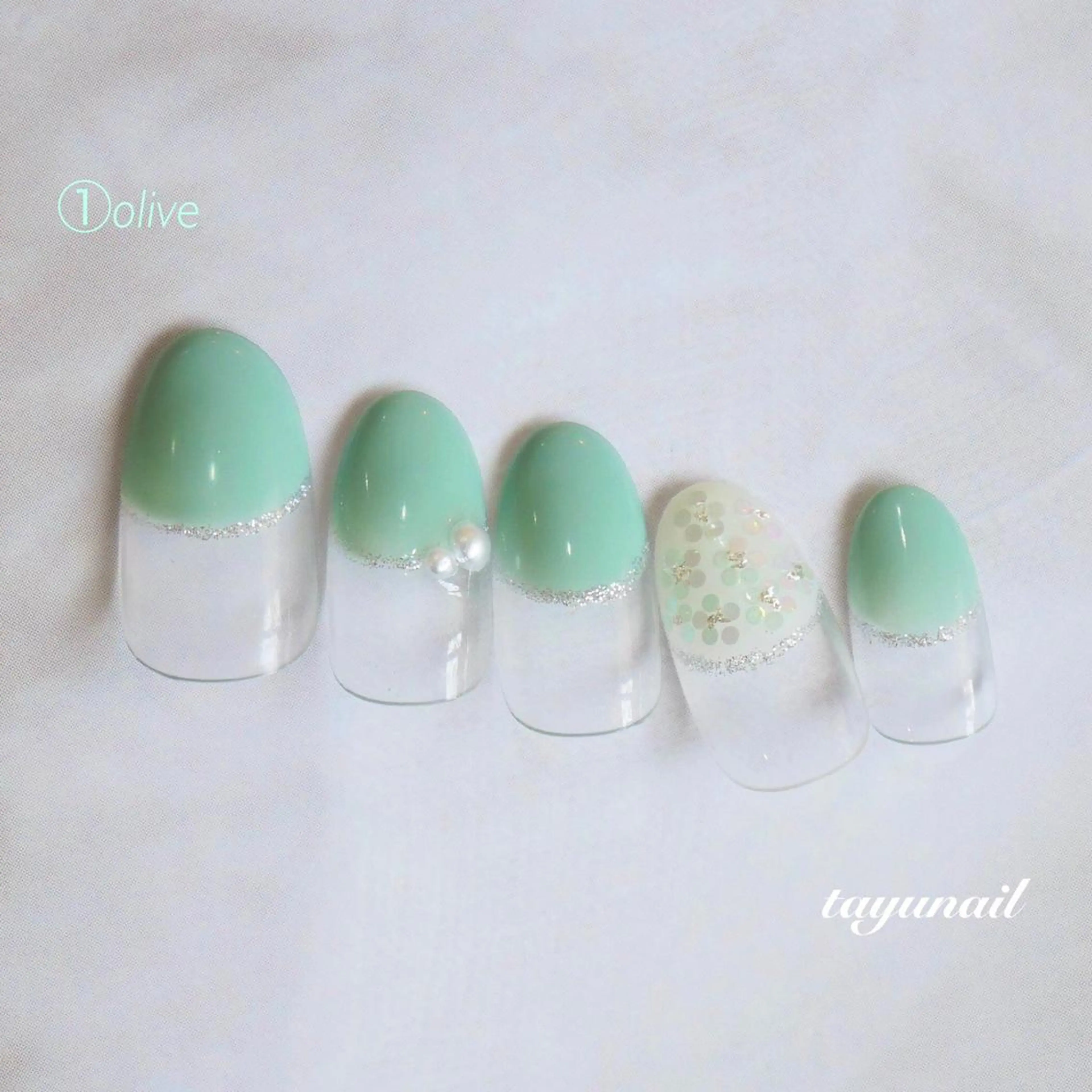 ネイル アートネイル ブルー フラワーネイル フットネイル フレンチネイル ネイルサロン 【たゆnail】のネイルデザイン