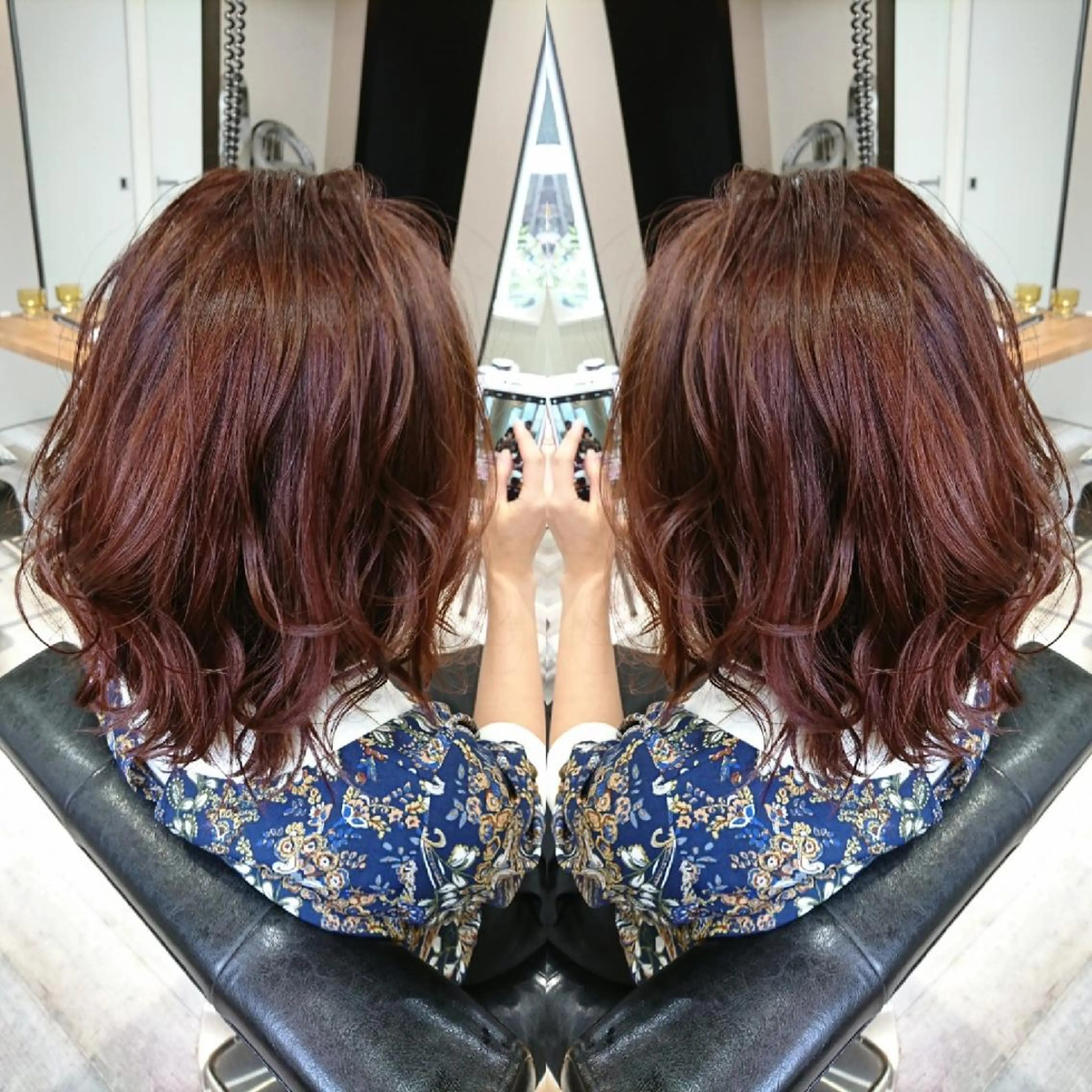 ミディアム ACROあべの店所属・艶カラー/インナー /グラデ/大西小百合のヘアスタイル