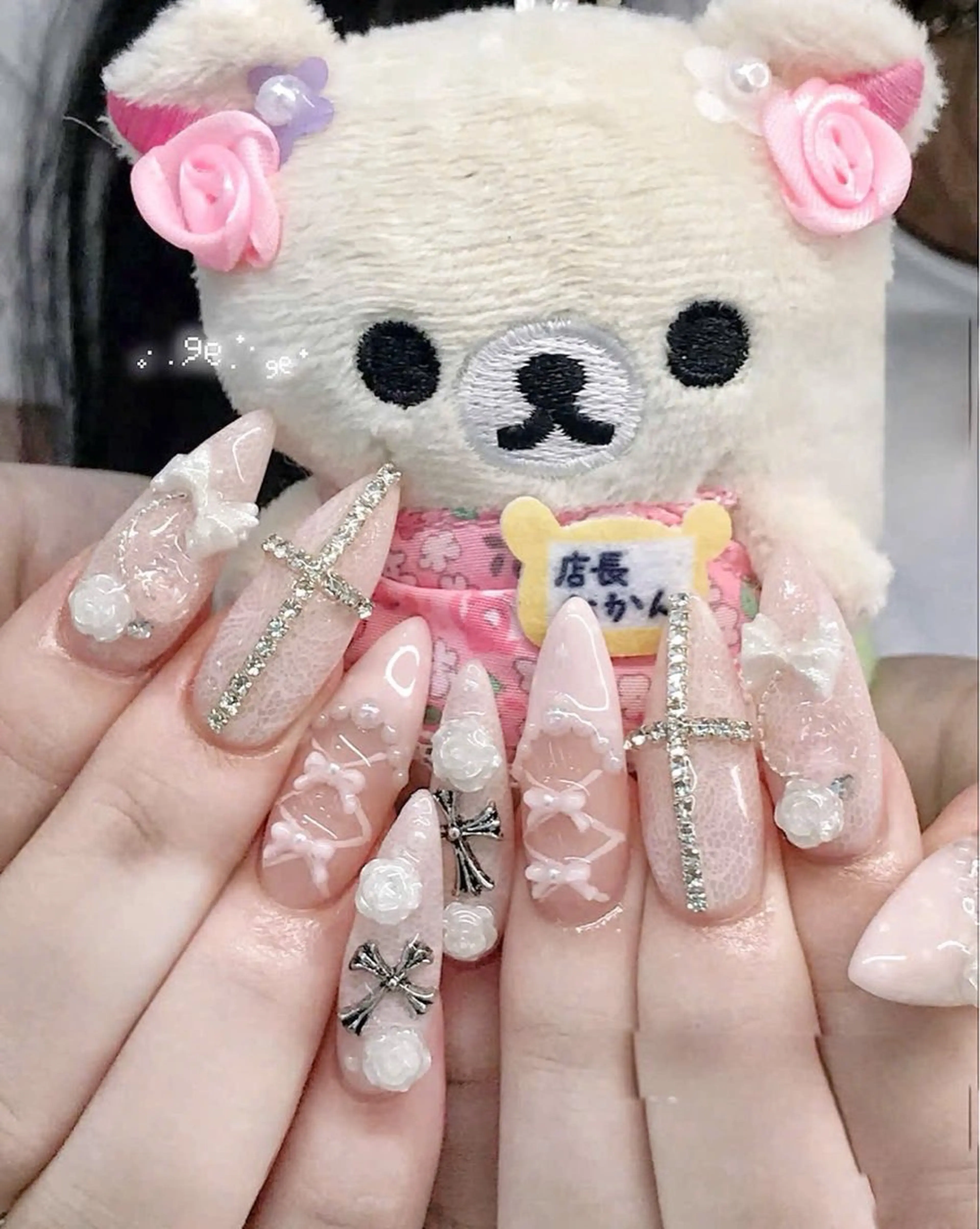 ネイル フレンチネイル キラキラネイル マグネットネイル ミラーネイル ニュアンスネイル MeiMei Nail モデル募集のネイルデザイン