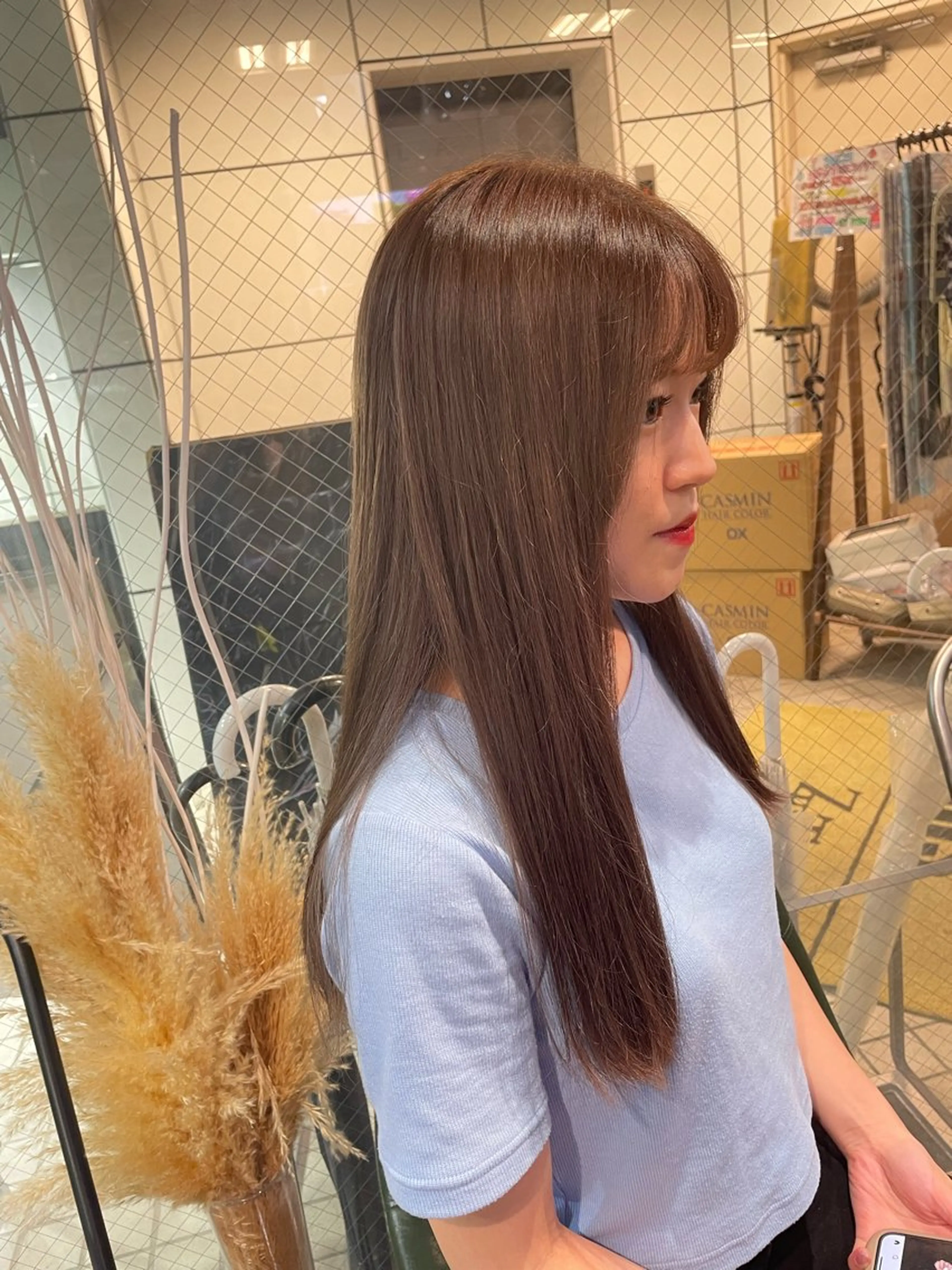 ロング カラー ‪るか/‪透明感 カラー/アレンジのヘアスタイル