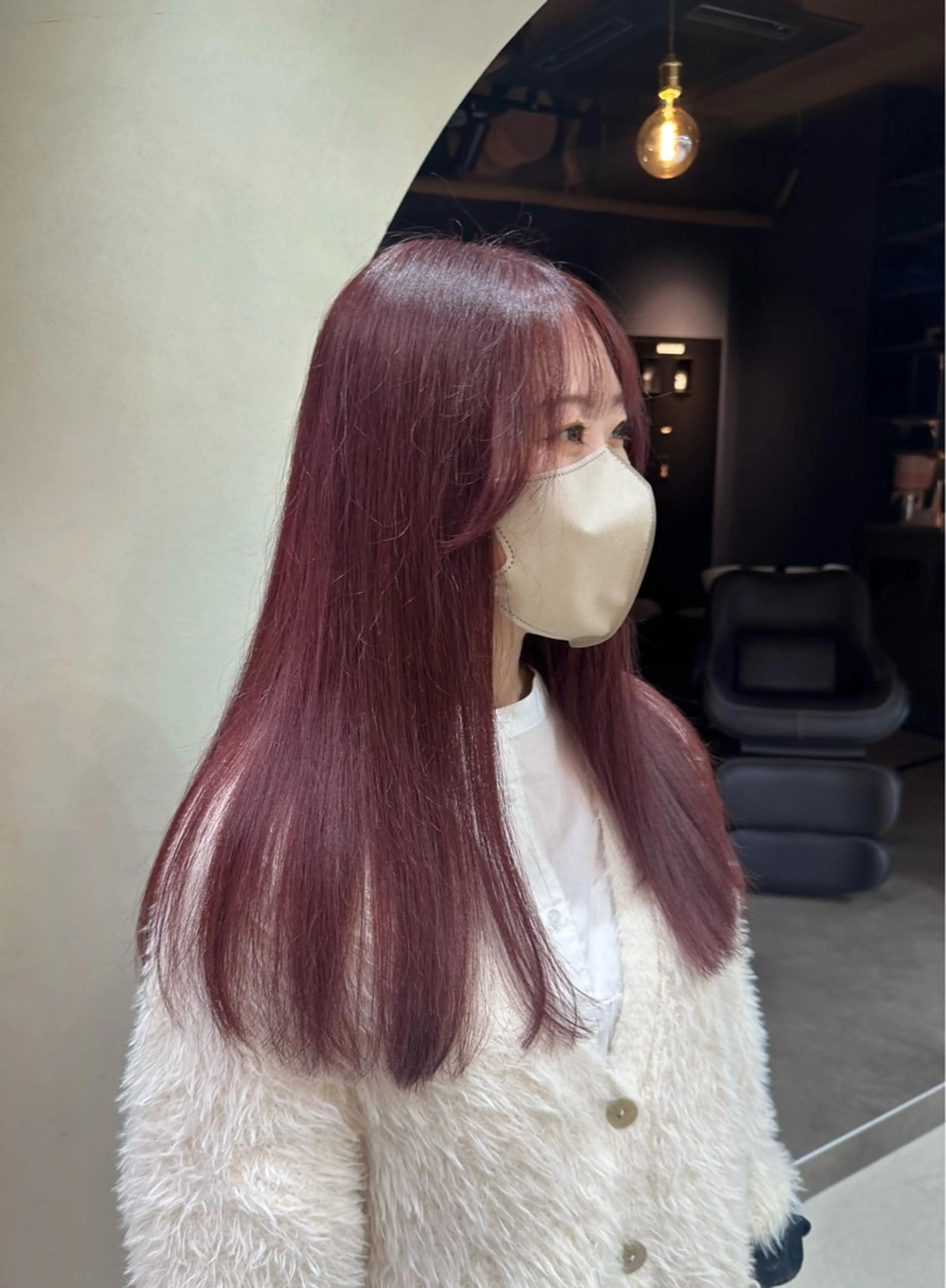 ロング カラー ベージュカラー ブリーチ ピンクカラー ピンクベージュ レッドカラー 色落ちまでキレイに！ ！女性サロンのヘアスタイル