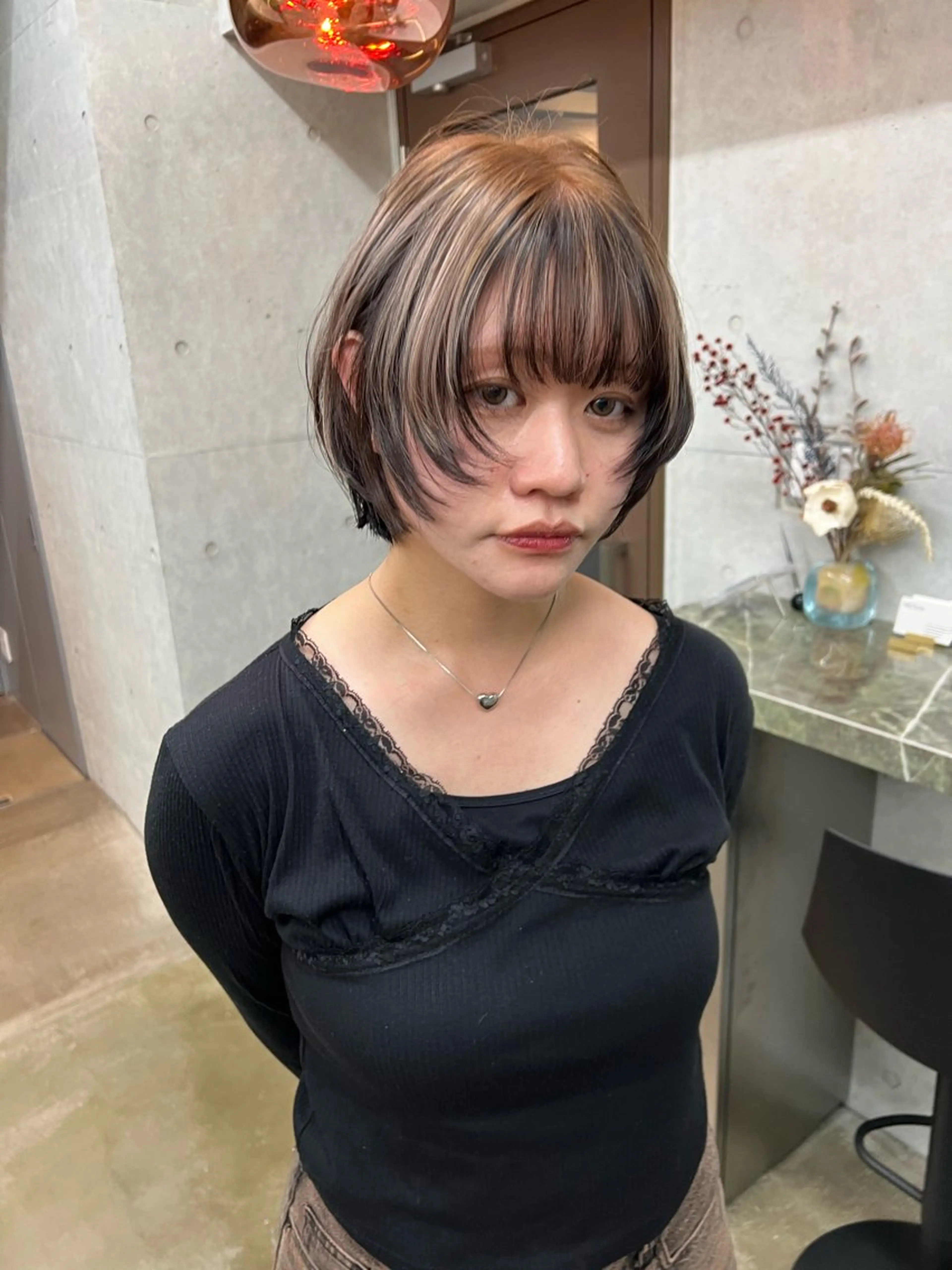 ショート カラー カット ヘアカラー ハイトーンカラー/ さらさのヘアスタイル