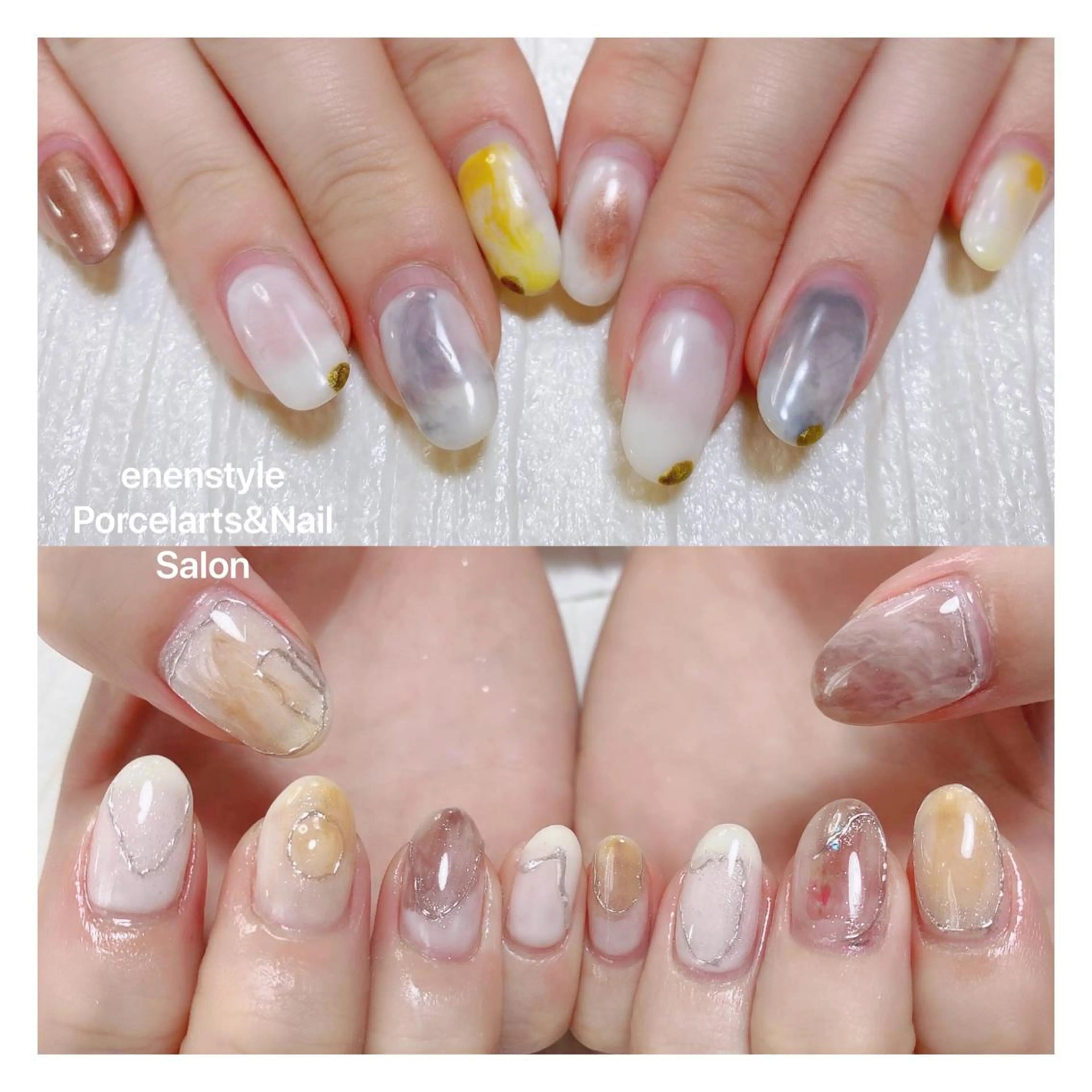 ミディアム ネイル ハンドネイル 👑enen style👑のネイルデザイン