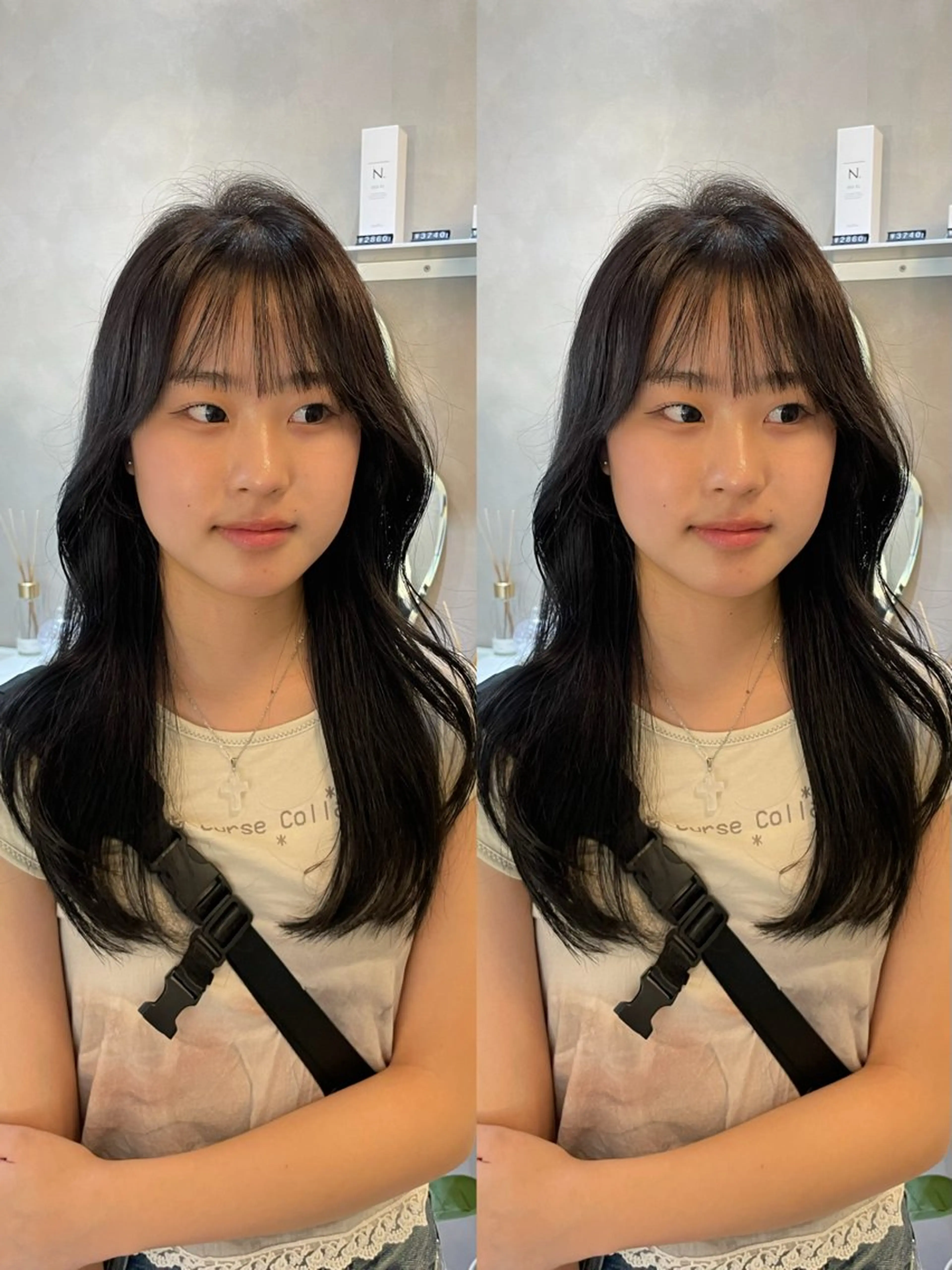 【人気Ｎｏ．1👑】似合わせカット➕髪質改善ケアカラー➕超音波3STEPトリートメント¥8950の写真