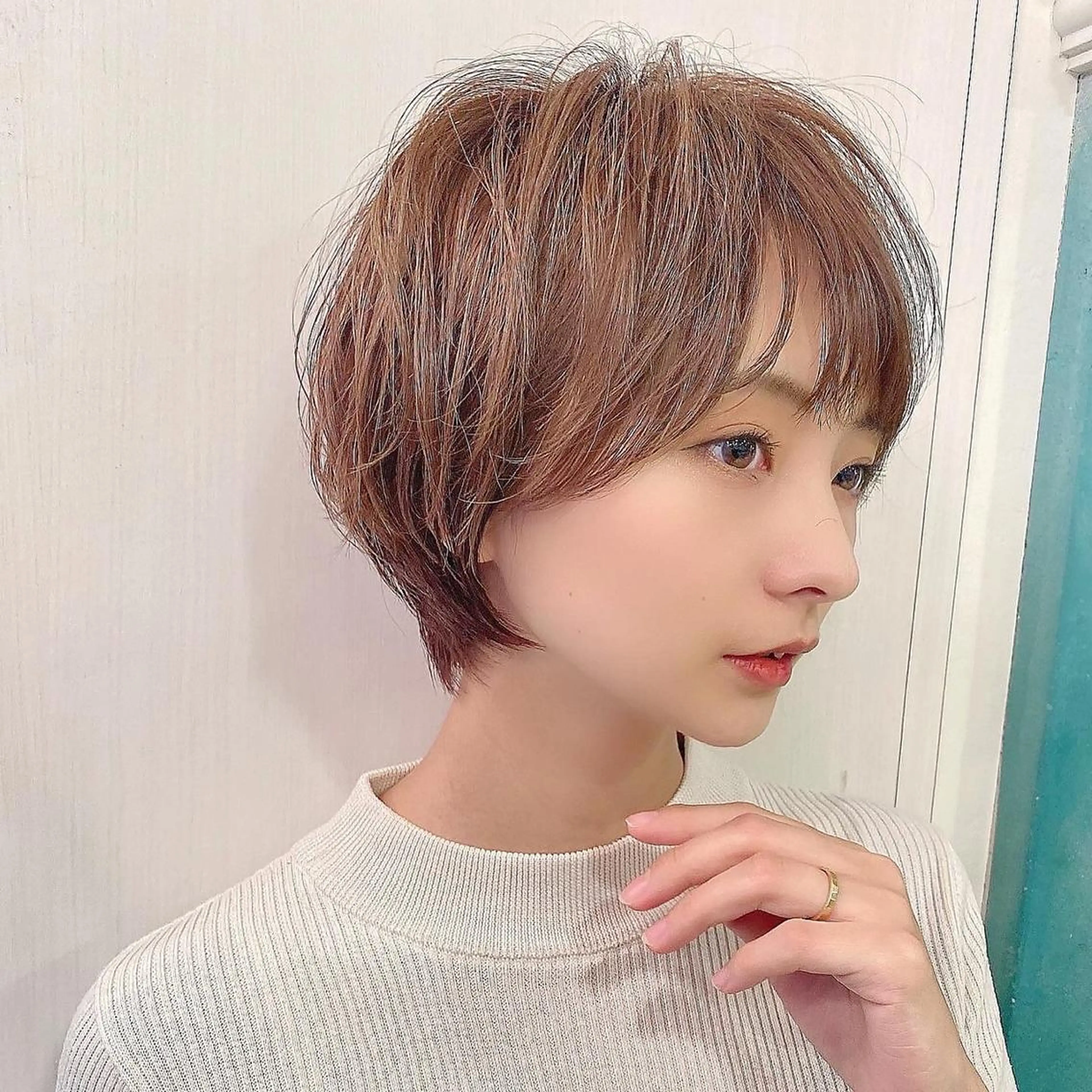 ショート カラー 仙台Ｉ韓国レイヤー Ｉ髪質改善Ｉ伊藤拓海のヘアスタイル