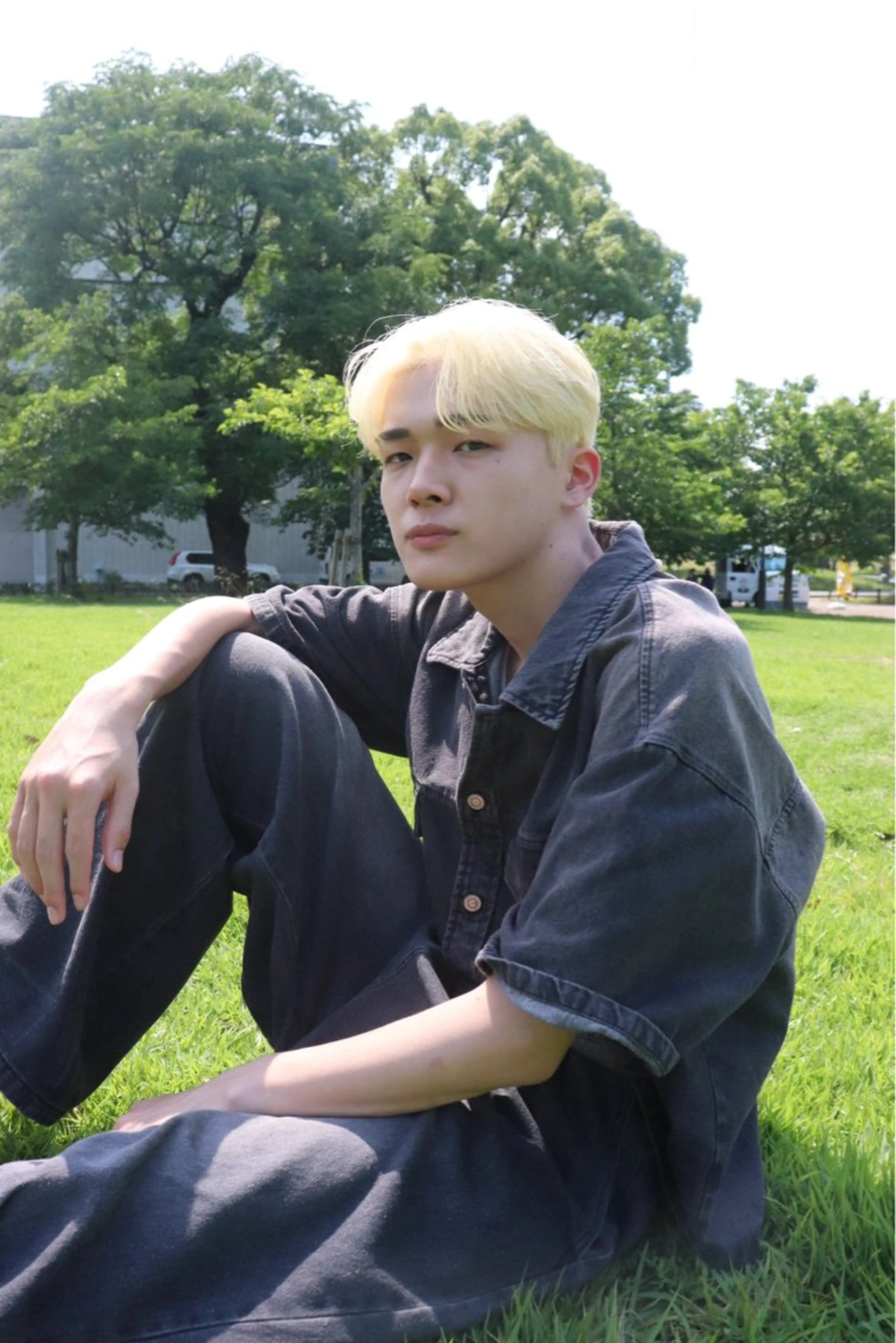 メンズ メンズハイトーン メンズ韓国風 カット ヘアカラー geep Ryoyaのヘアスタイル