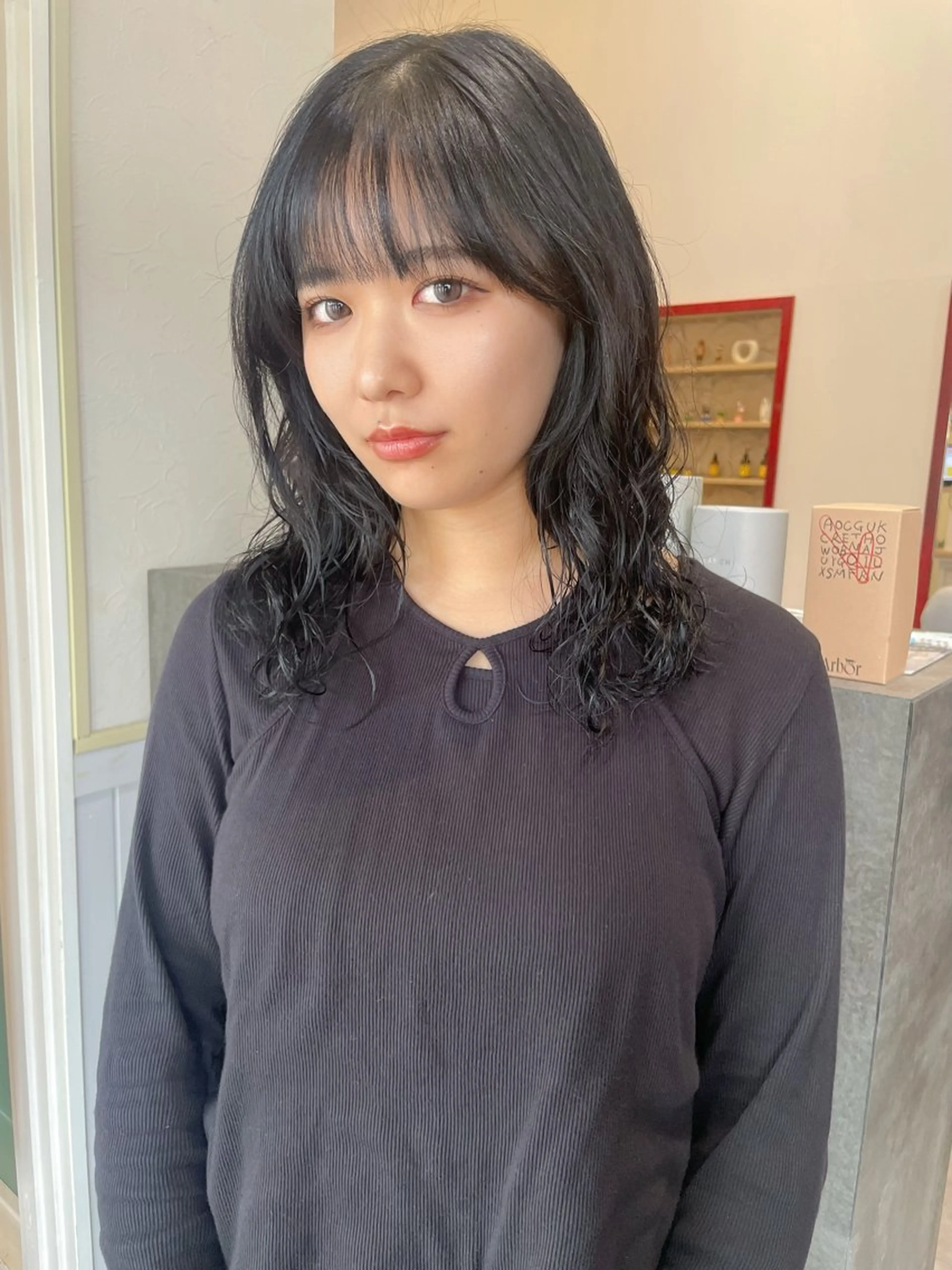 ミディアム パーマ ミディアムパーマ 🌈高田大夢似合わせ 透明感カラー🌈のヘアスタイル