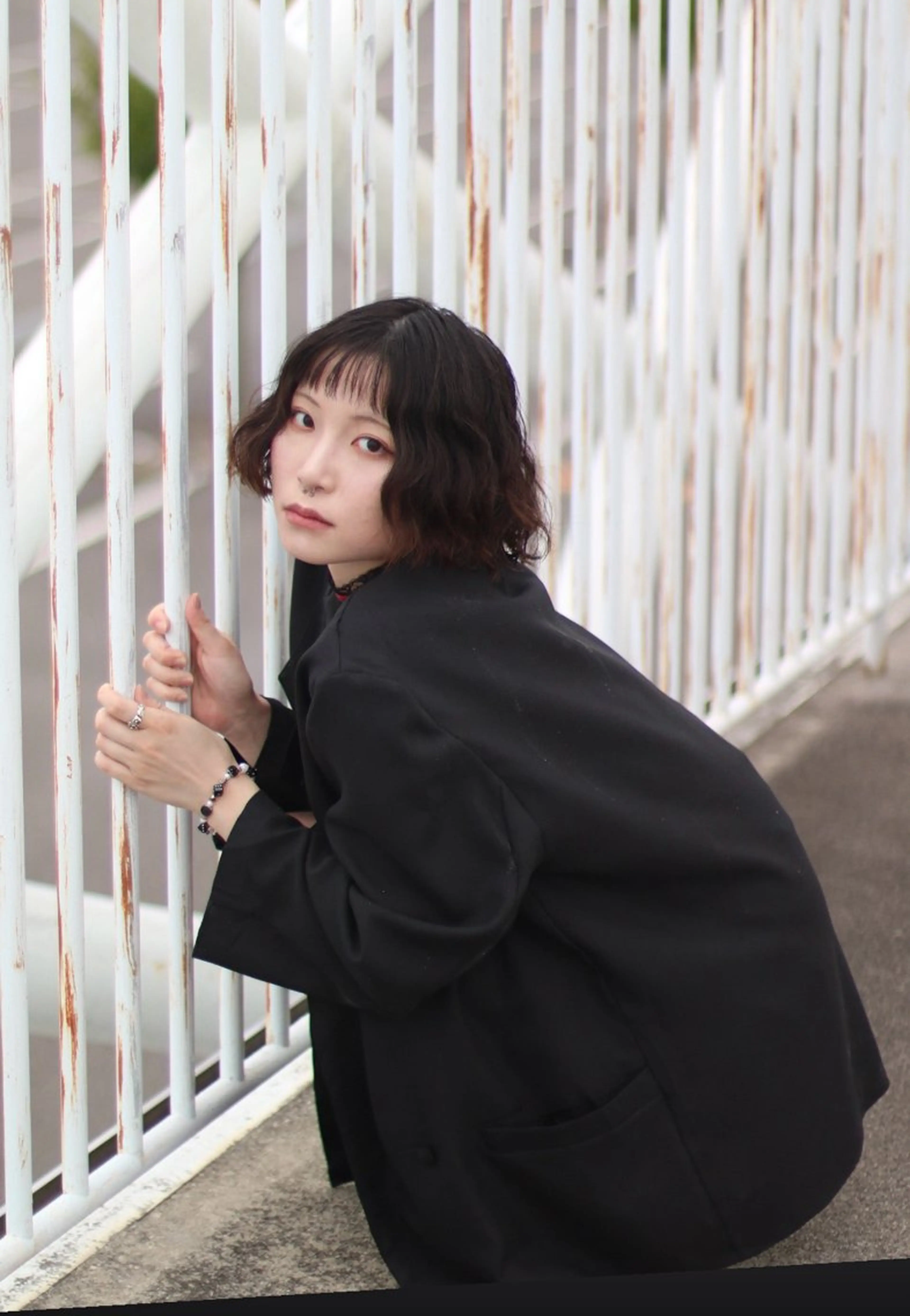 ミディアム パーマ 鈴木 彩女のヘアスタイル