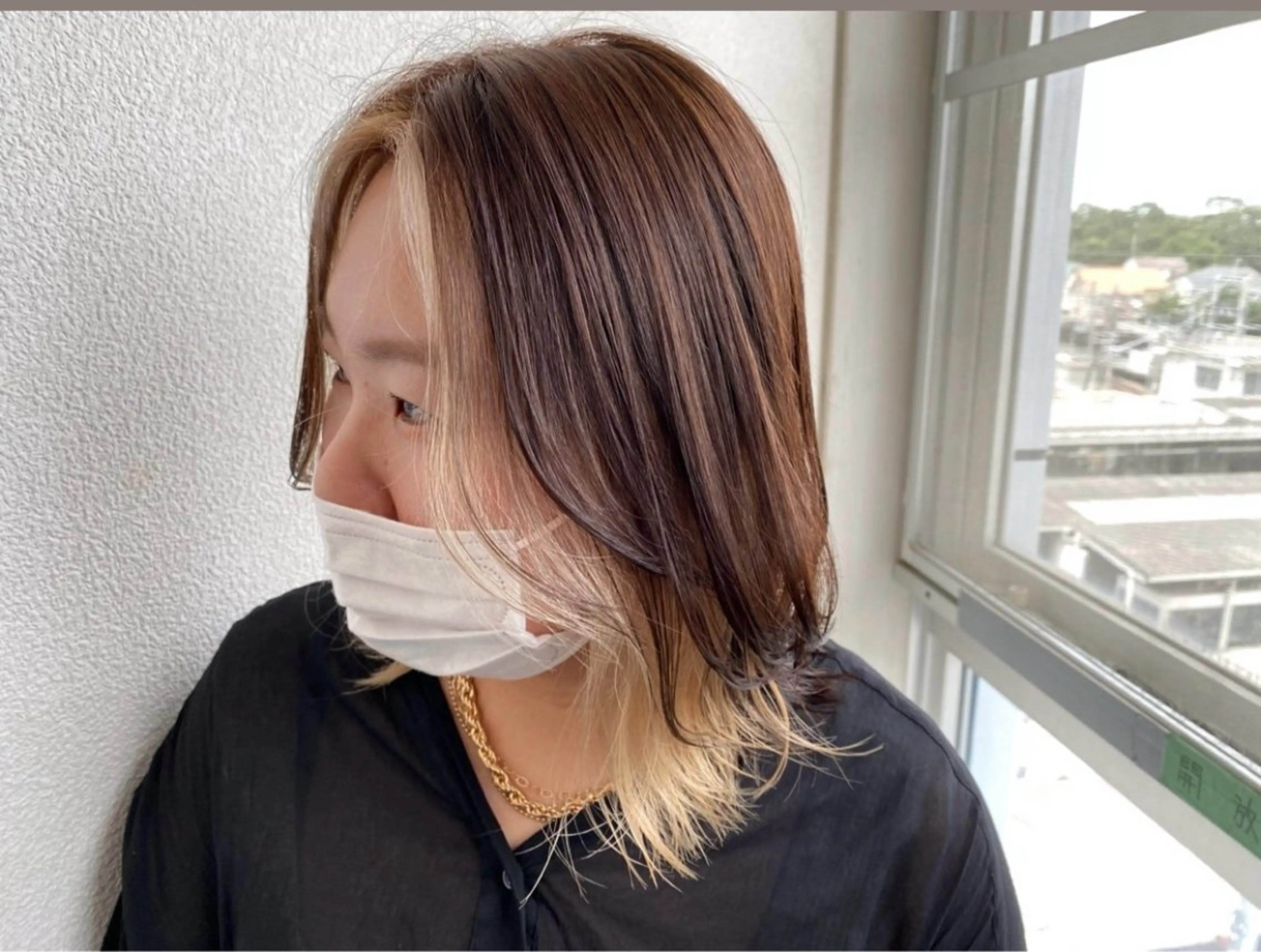 ミディアム カット ヘアカラー 小村 誠也のヘアスタイル