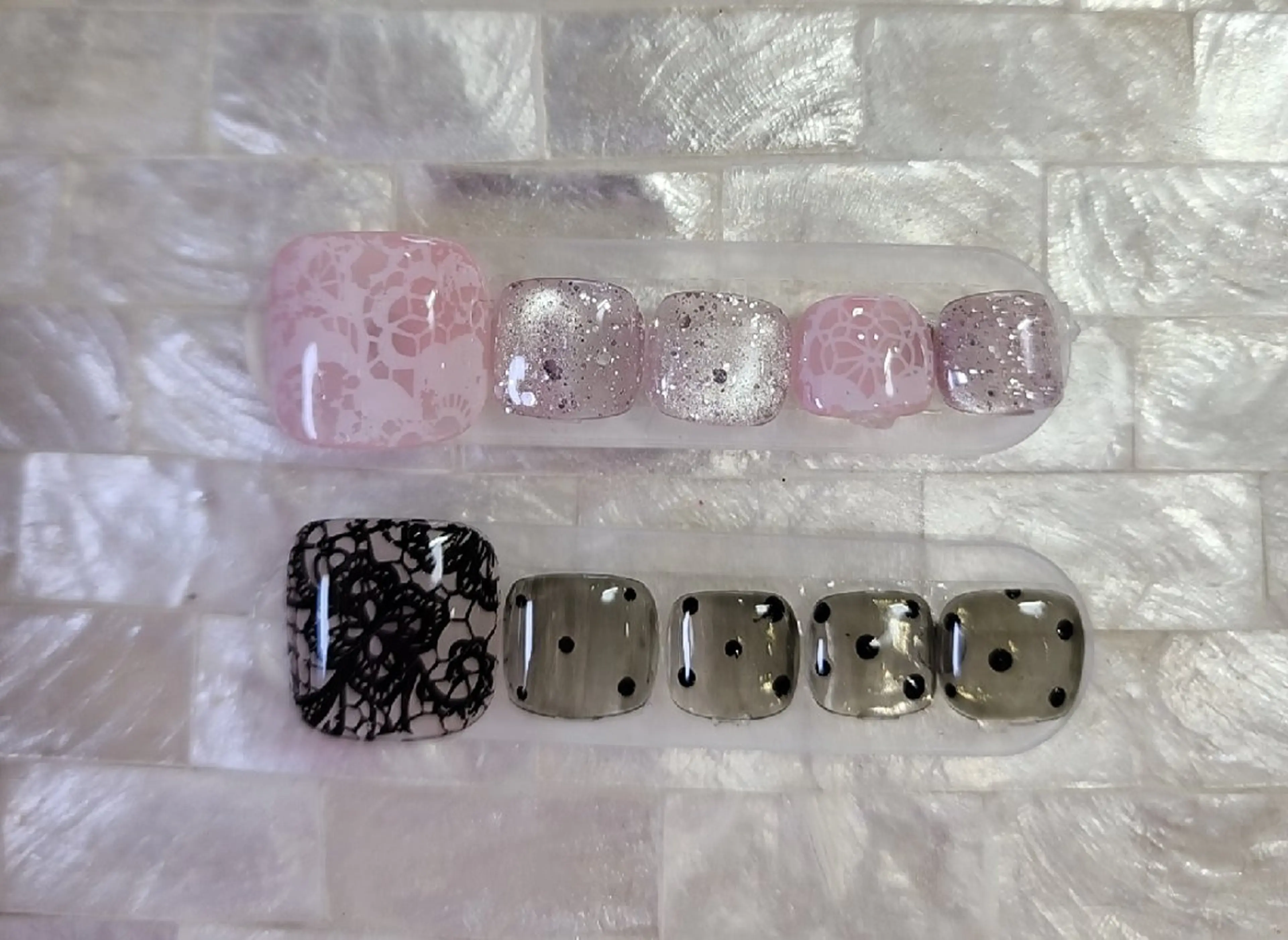 ネイル フットネイル レース 西本 あさみのネイルデザイン