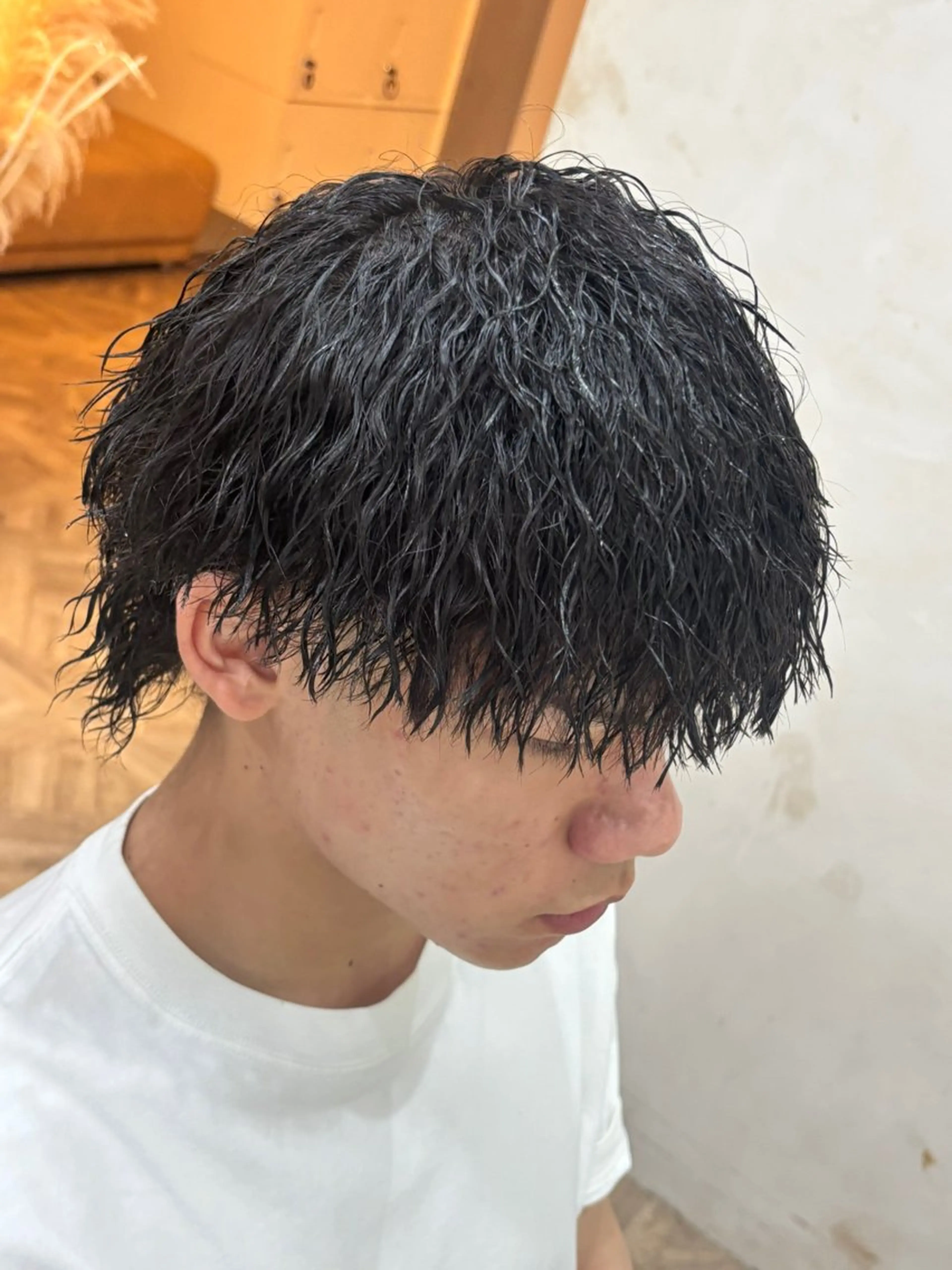 ショート パーマ メンズ カット パーマ トリートメント パーマ職人DAIKI ツイスパ/波巻きのヘアスタイル