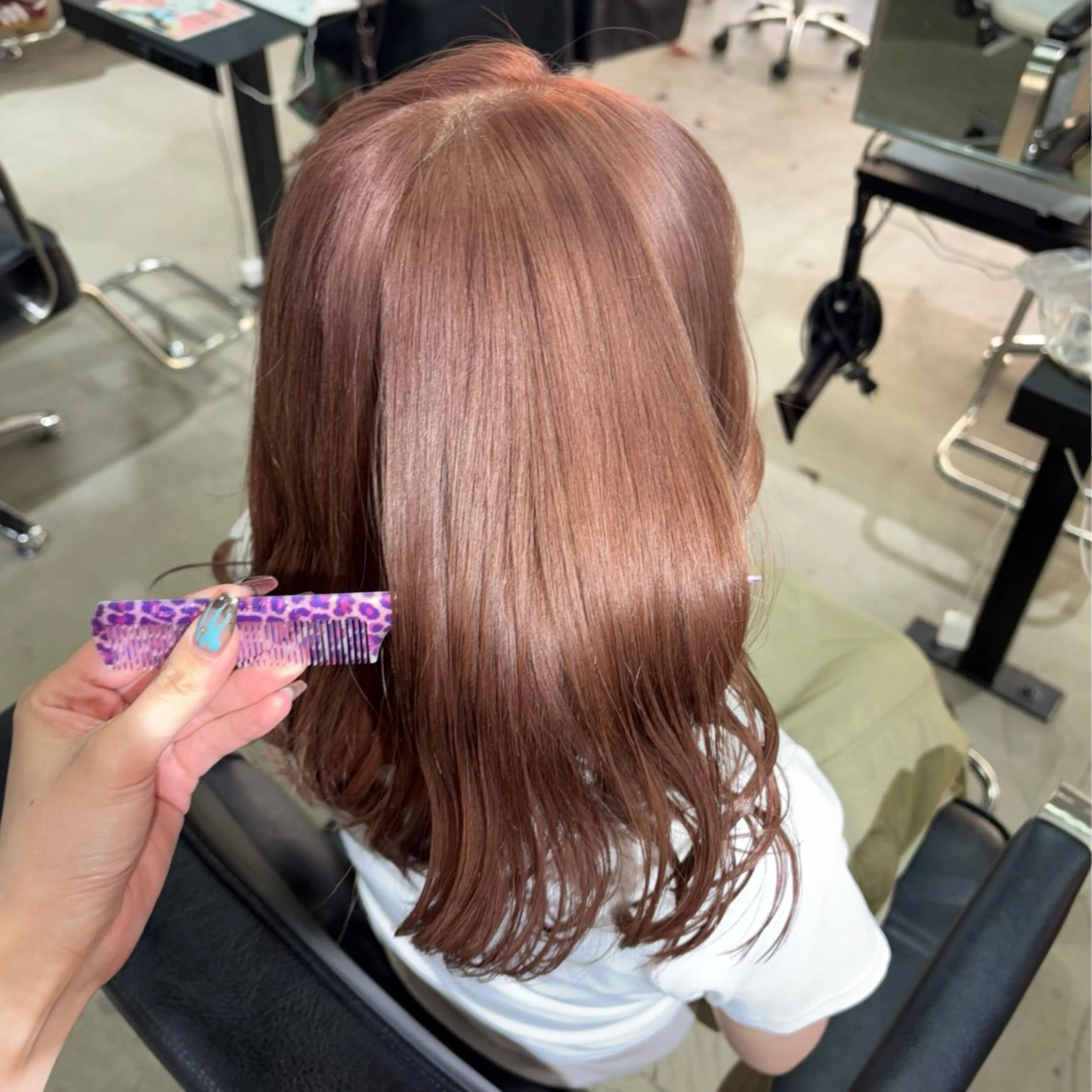 ミディアム カラー ブリーチ ケアブリーチ ハイトーンカラー ヘアカラー ★デザインカラー ハイトーン ももか★のヘアスタイル