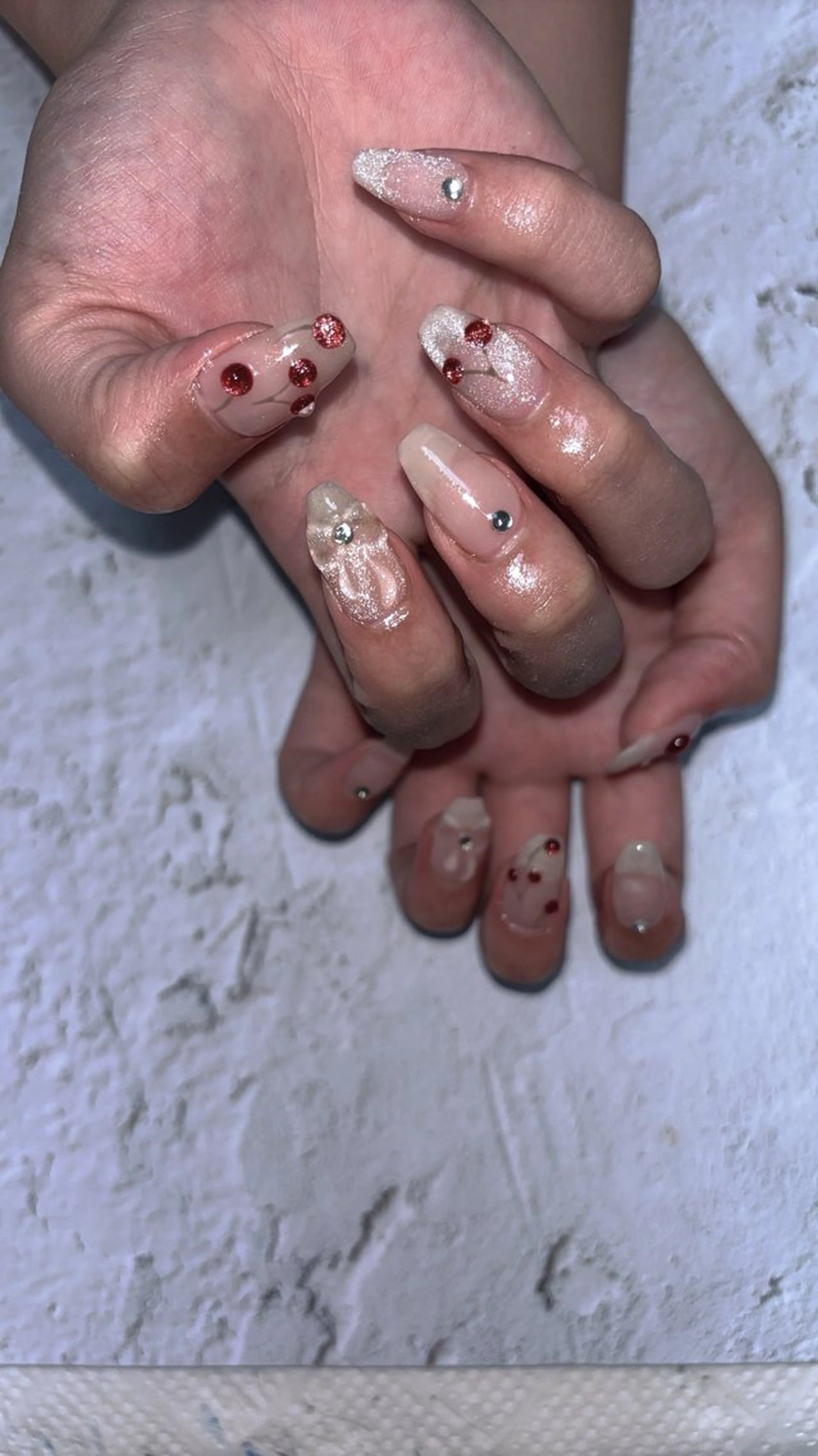 ネイル ストーンネイル ハンドネイル coco nailのネイルデザイン