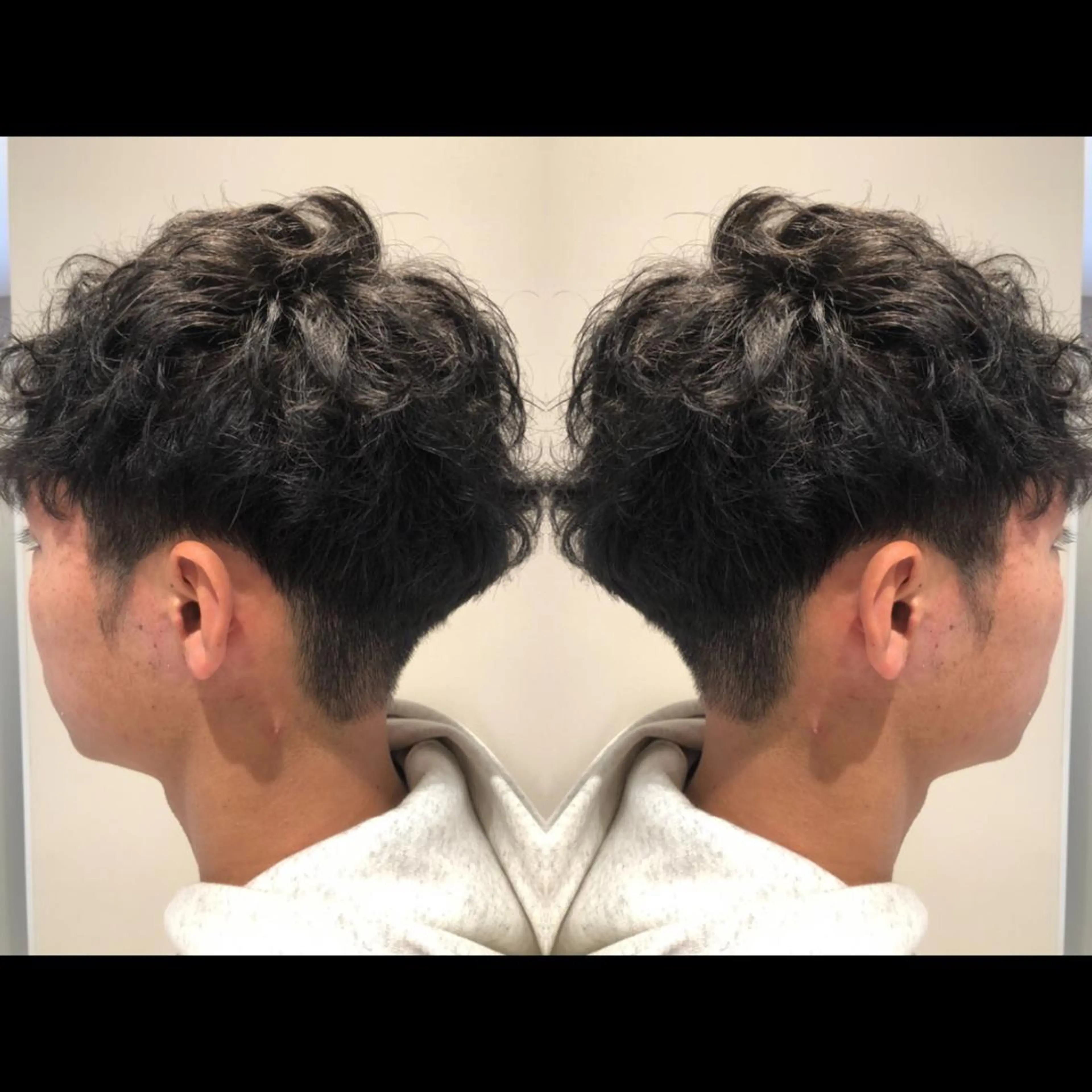 パーマ メンズ 韓国レイヤー×透明感 カラー/山崎一輝のヘアスタイル