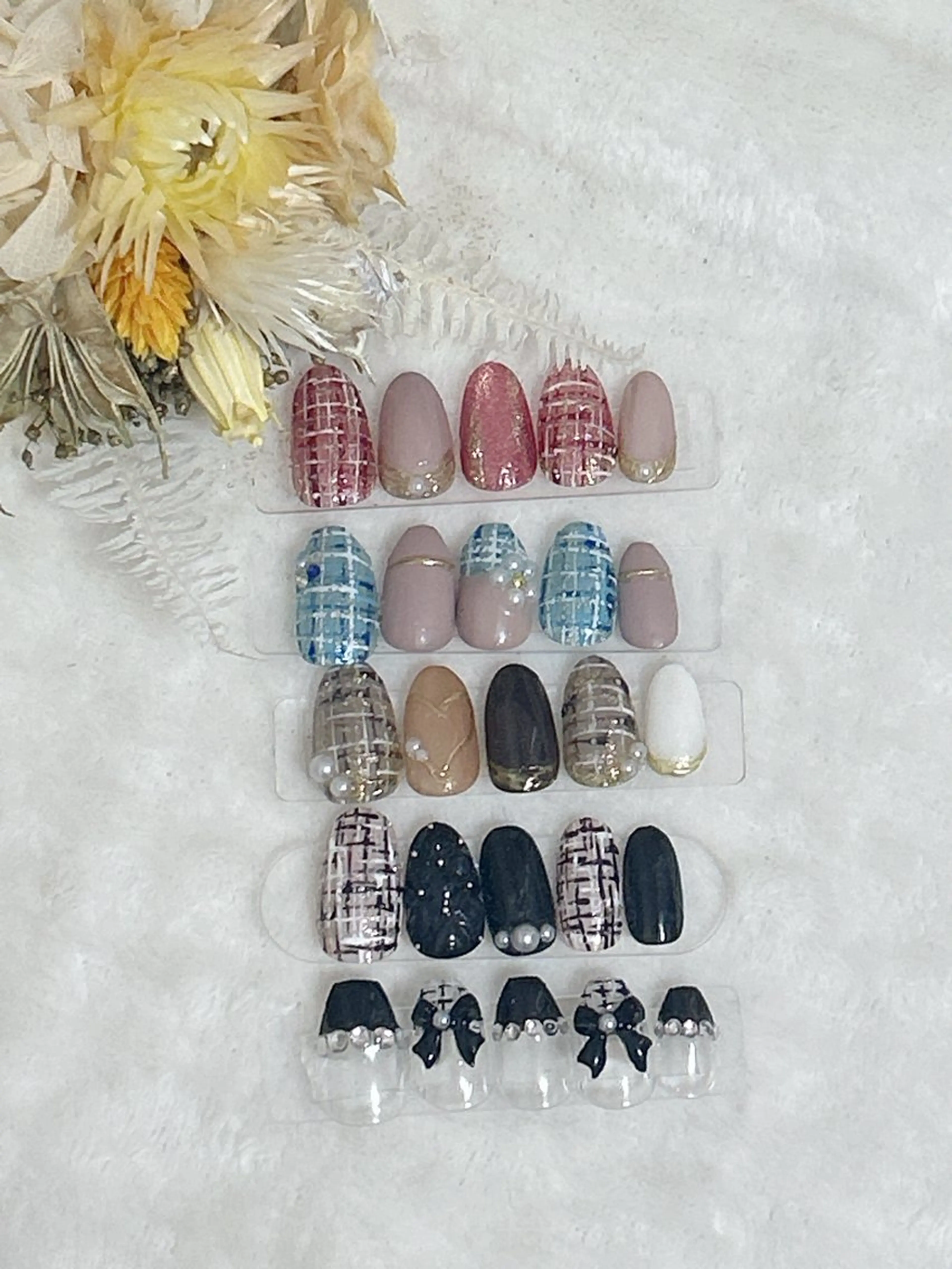 ネイル ツイードネイル Studio Charmanteのネイルデザイン