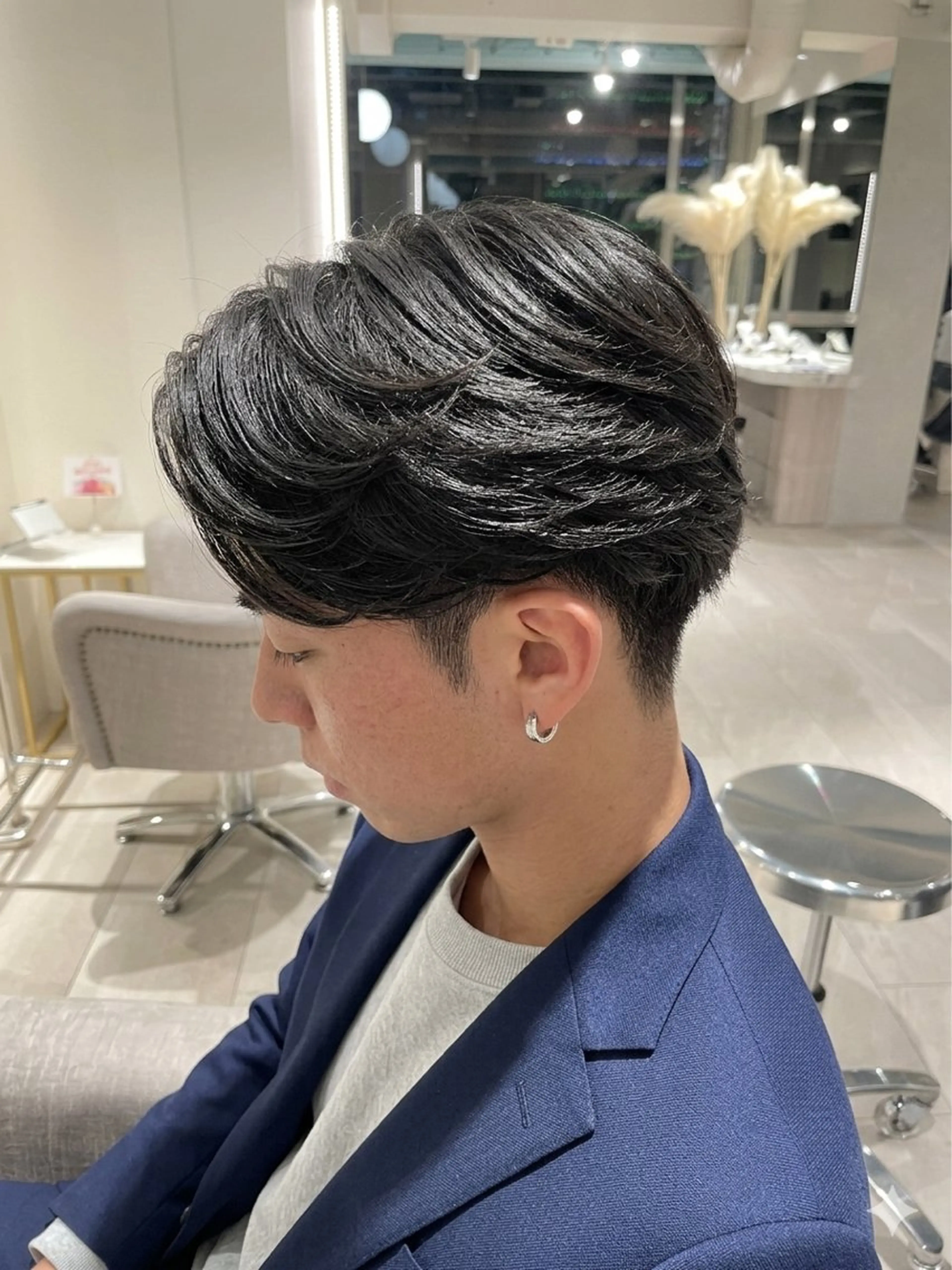 メンズ カット パーマ メンズの達人/センタ ーパート/根本 彩永のヘアスタイル