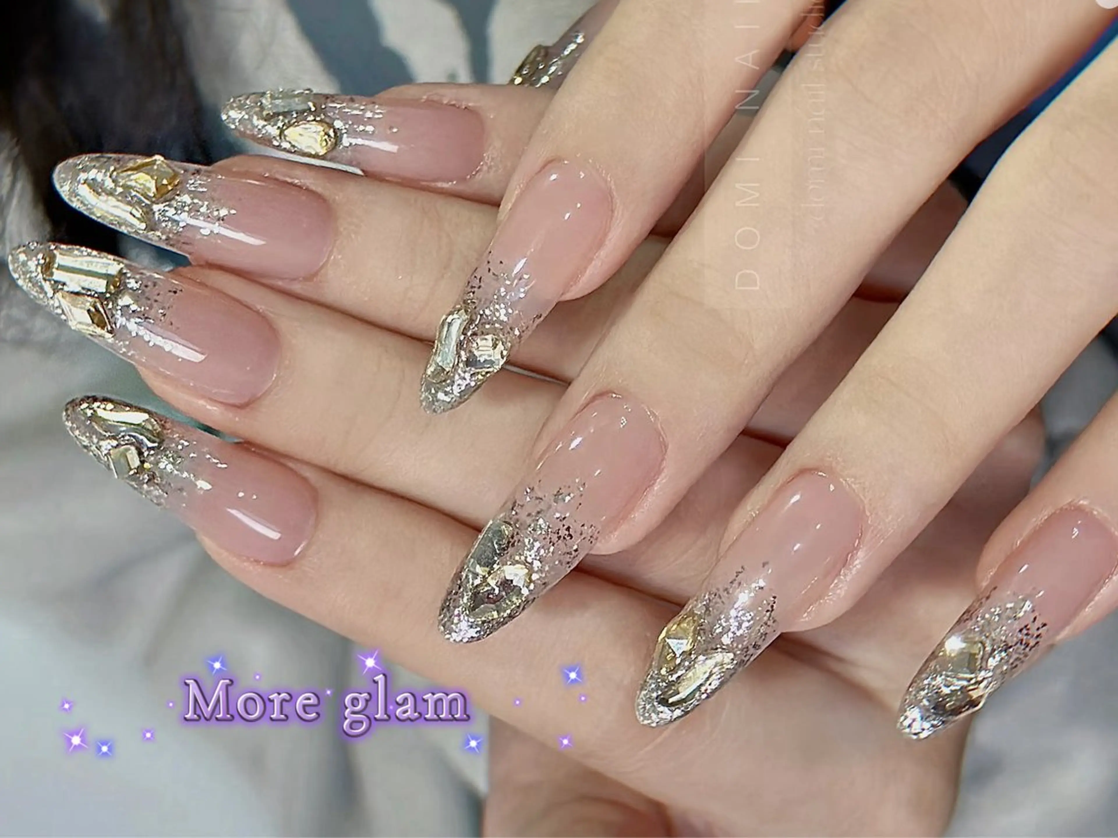 ネイル ボルドー ブラウン フレンチネイル オンブレフレンチ 冬ネイル More Glam 池袋東口店のネイルデザイン