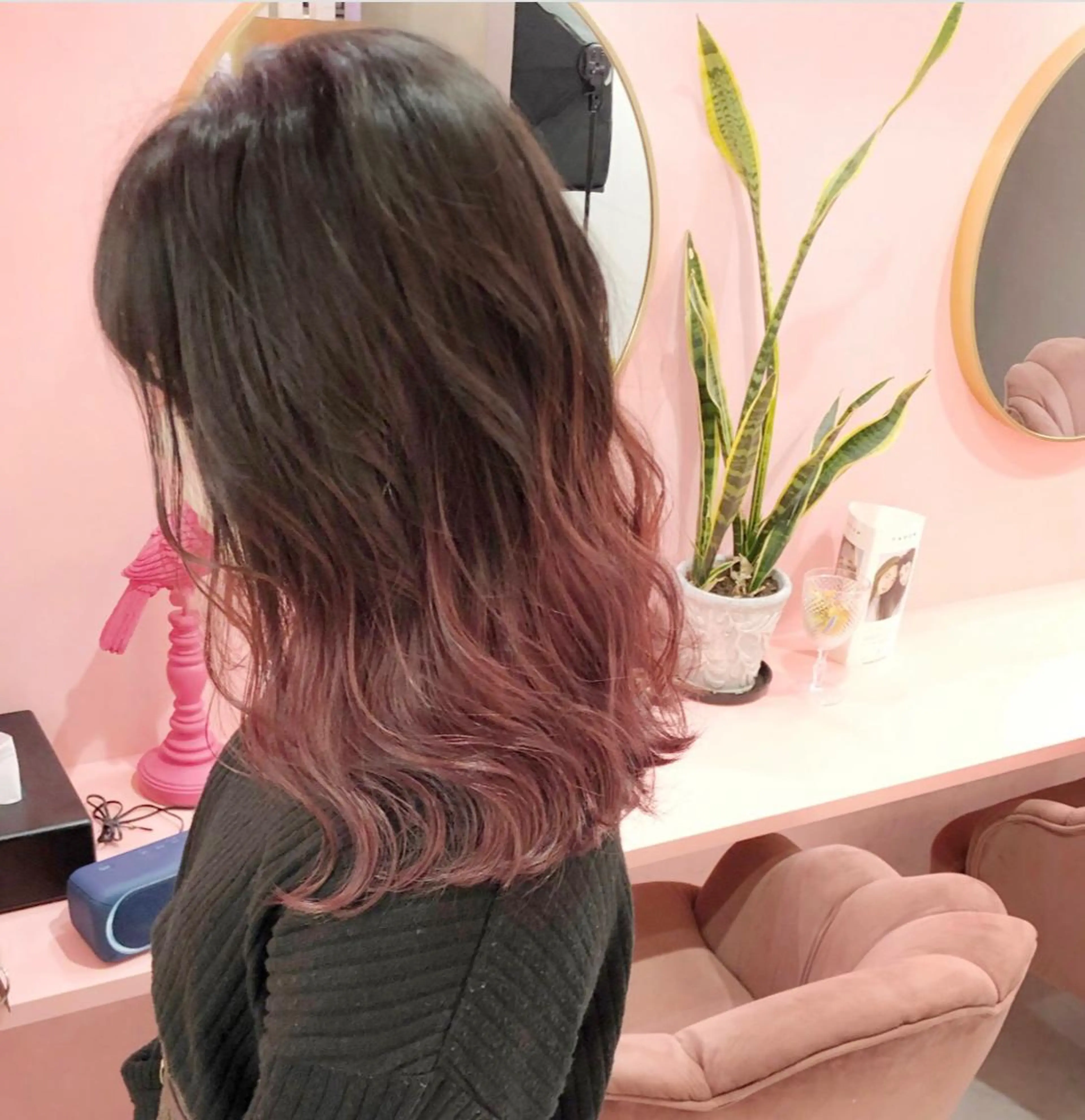 ミディアム カラー ヘアカラー プル艶職人/ にしものヘアスタイル