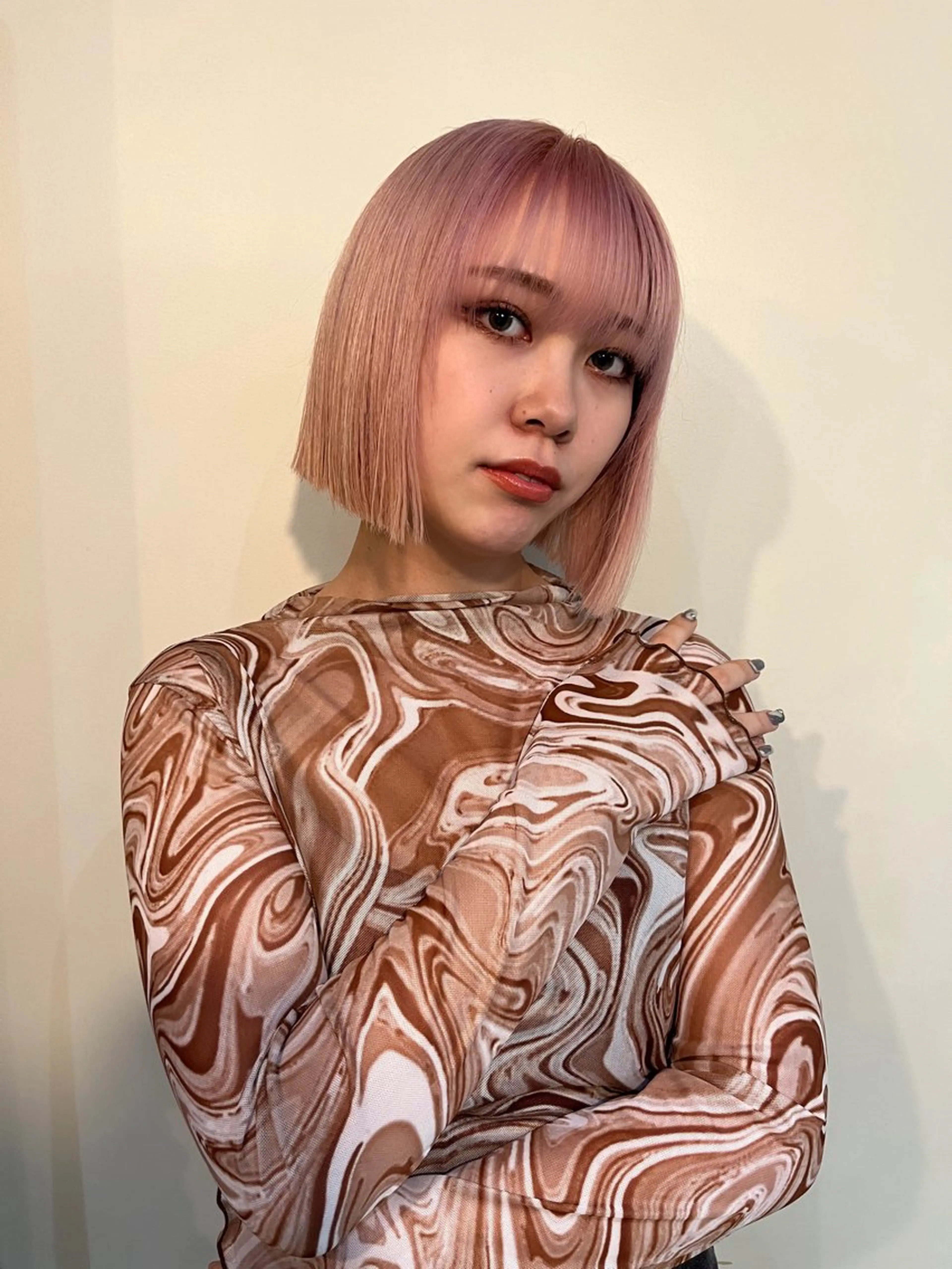 ショート 切りっぱなしボブ ボブ タッセルカット レイヤーカット\ウル フ　chinatsuのヘアスタイル