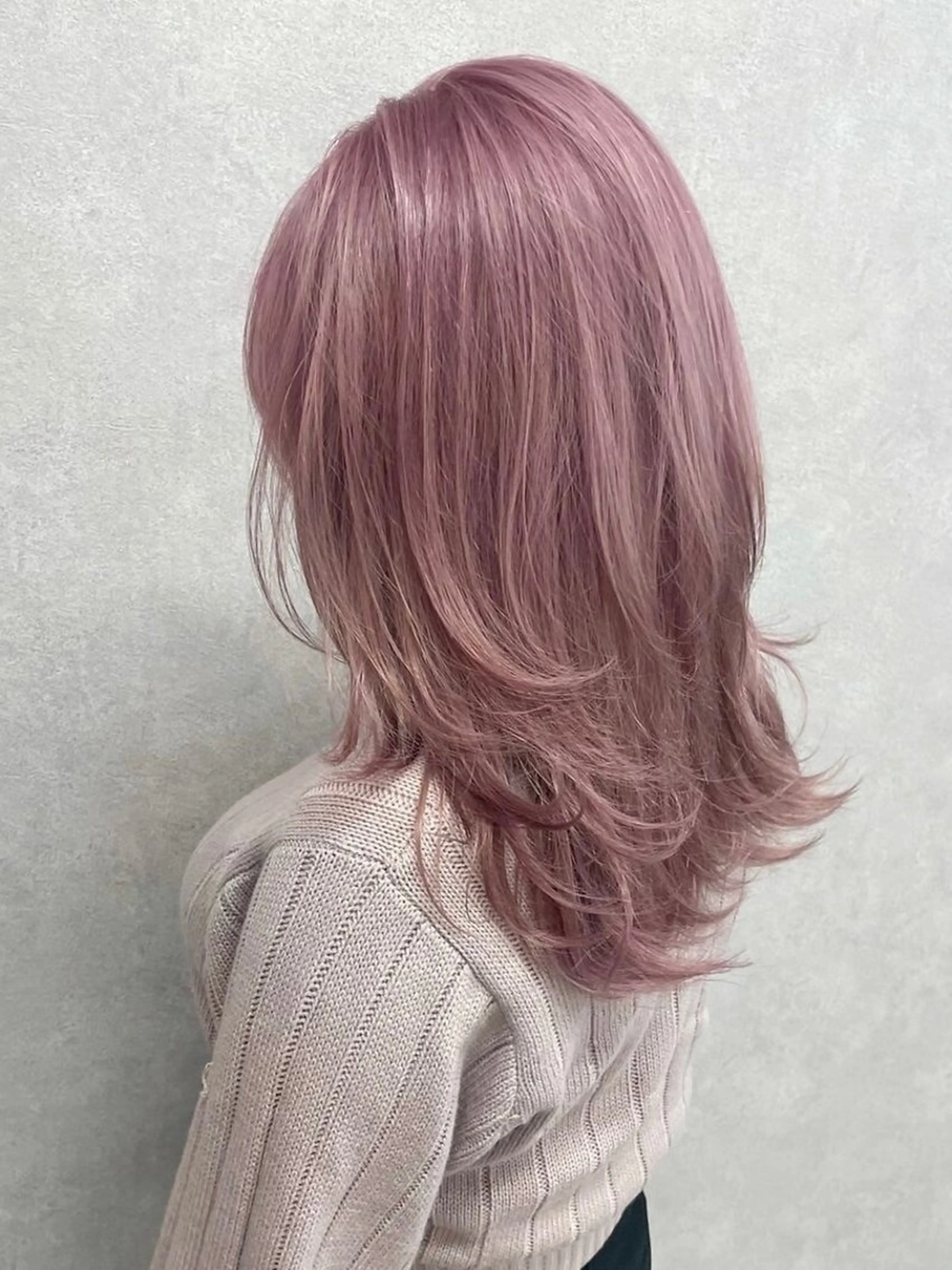 セミロング 韓国風カラー ボブ 外国人風カラー ハイライト 髪質改善 江坂エリア最安値◎ ブリーチ*土田のヘアスタイル