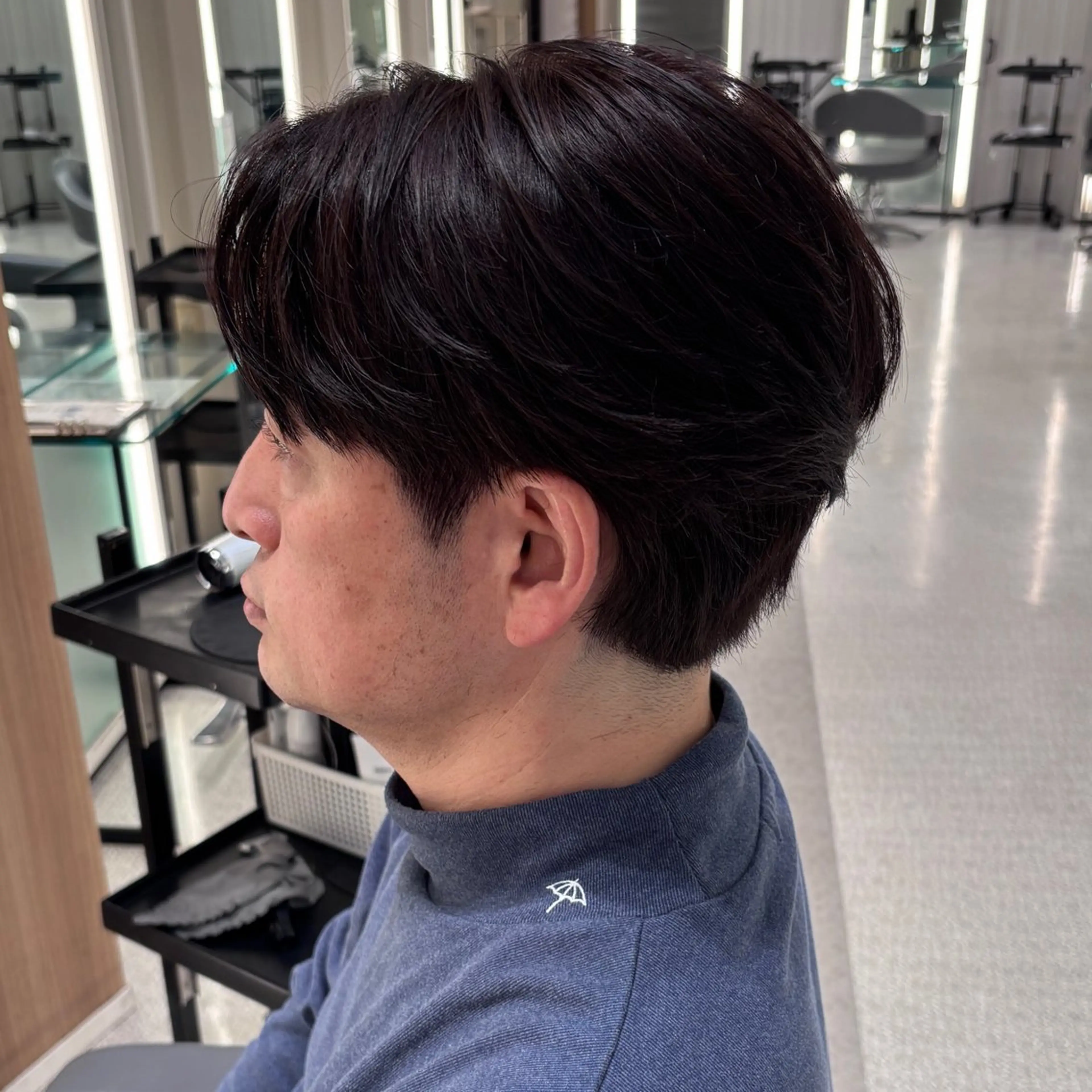 ショート メンズ センターパート 田中 洸多のヘアスタイル