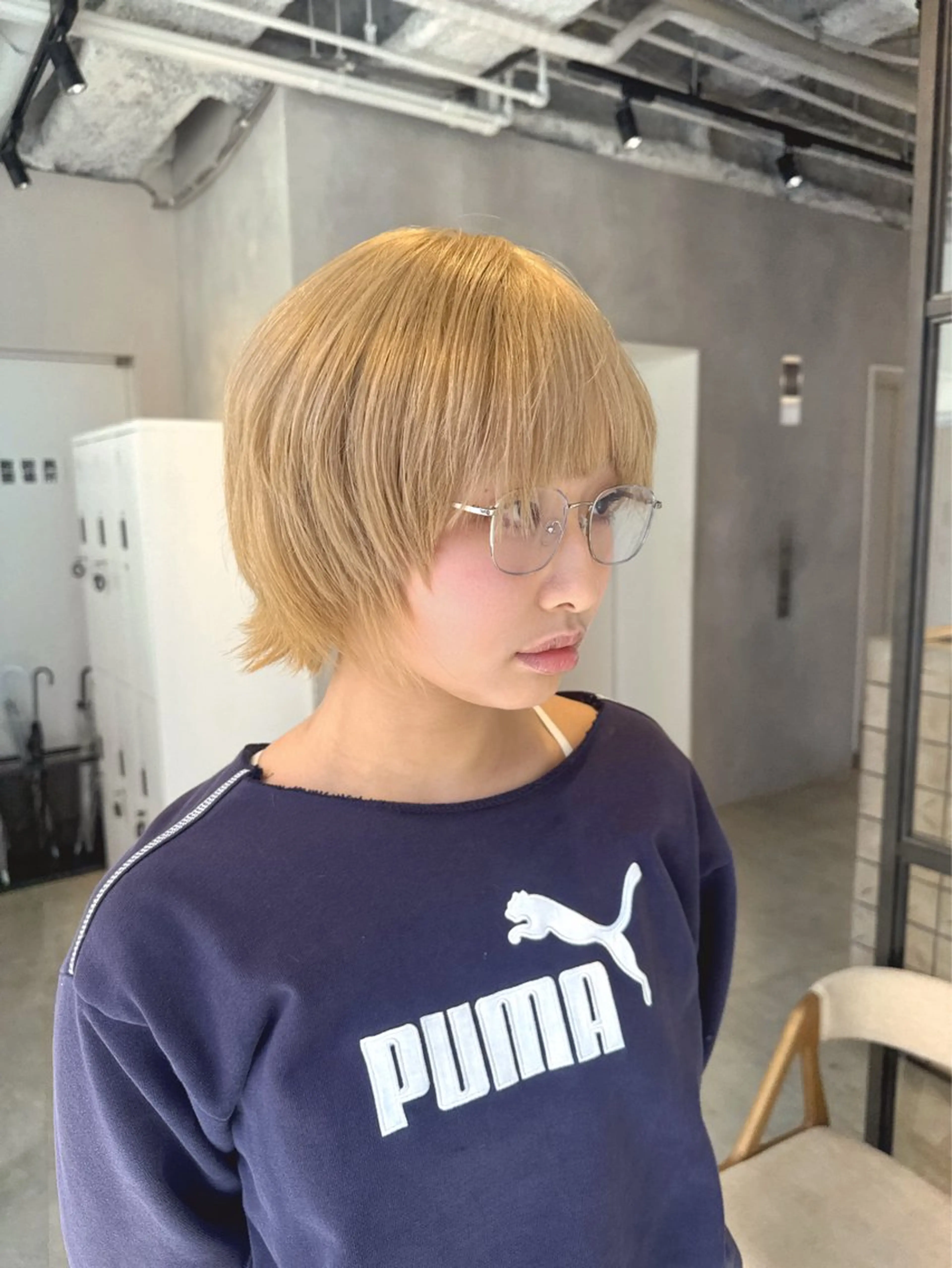 ショート カラー ベージュカラー ブリーチ ボブ カット ヘアカラー トリートメント 透明感カラー✨艶髪 制作🌱山根あゆみのヘアスタイル