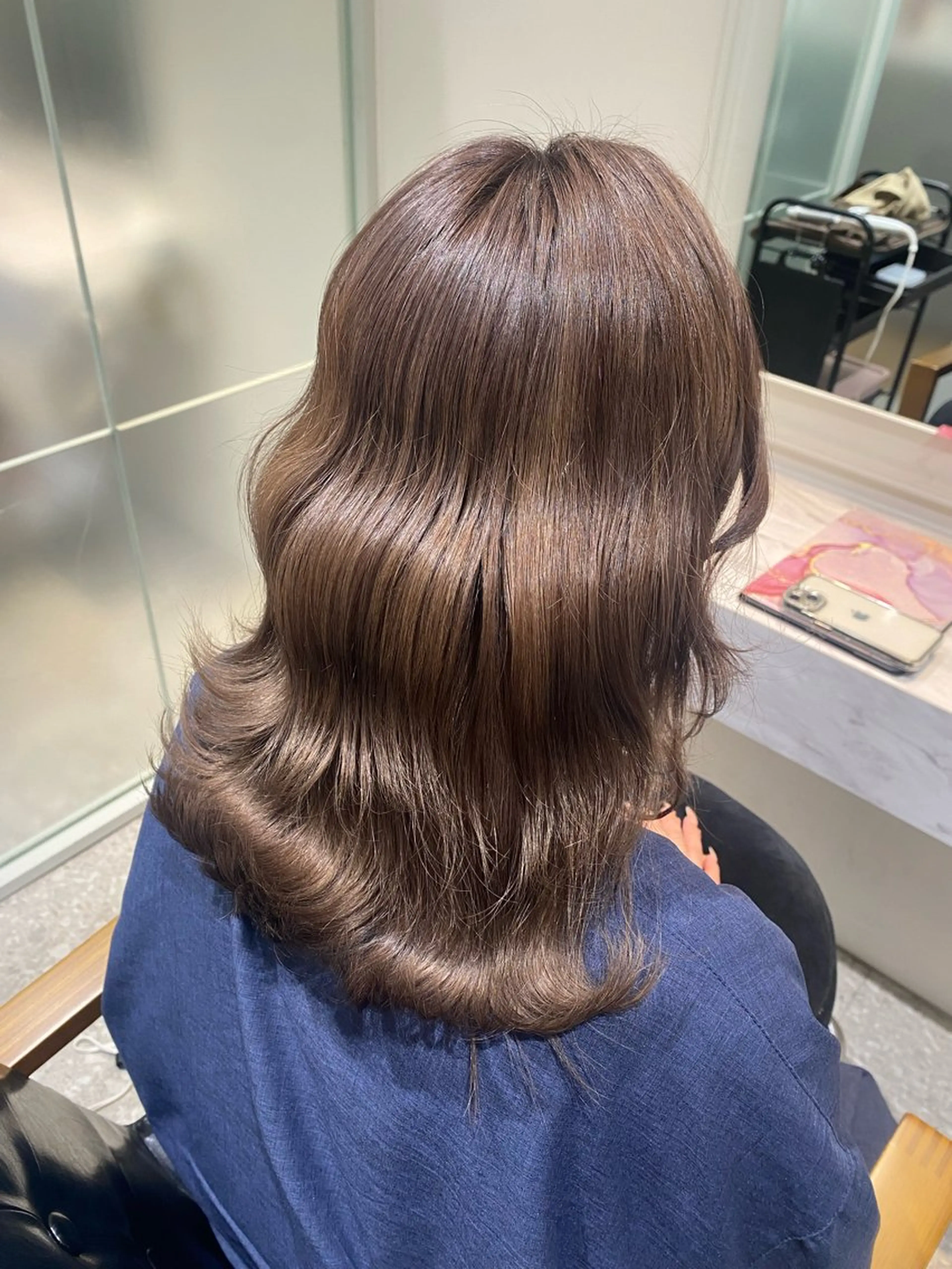 ミディアム カラー カット ヘアカラー トリートメント モテ艶カラー 🎖さえきはるかのヘアスタイル