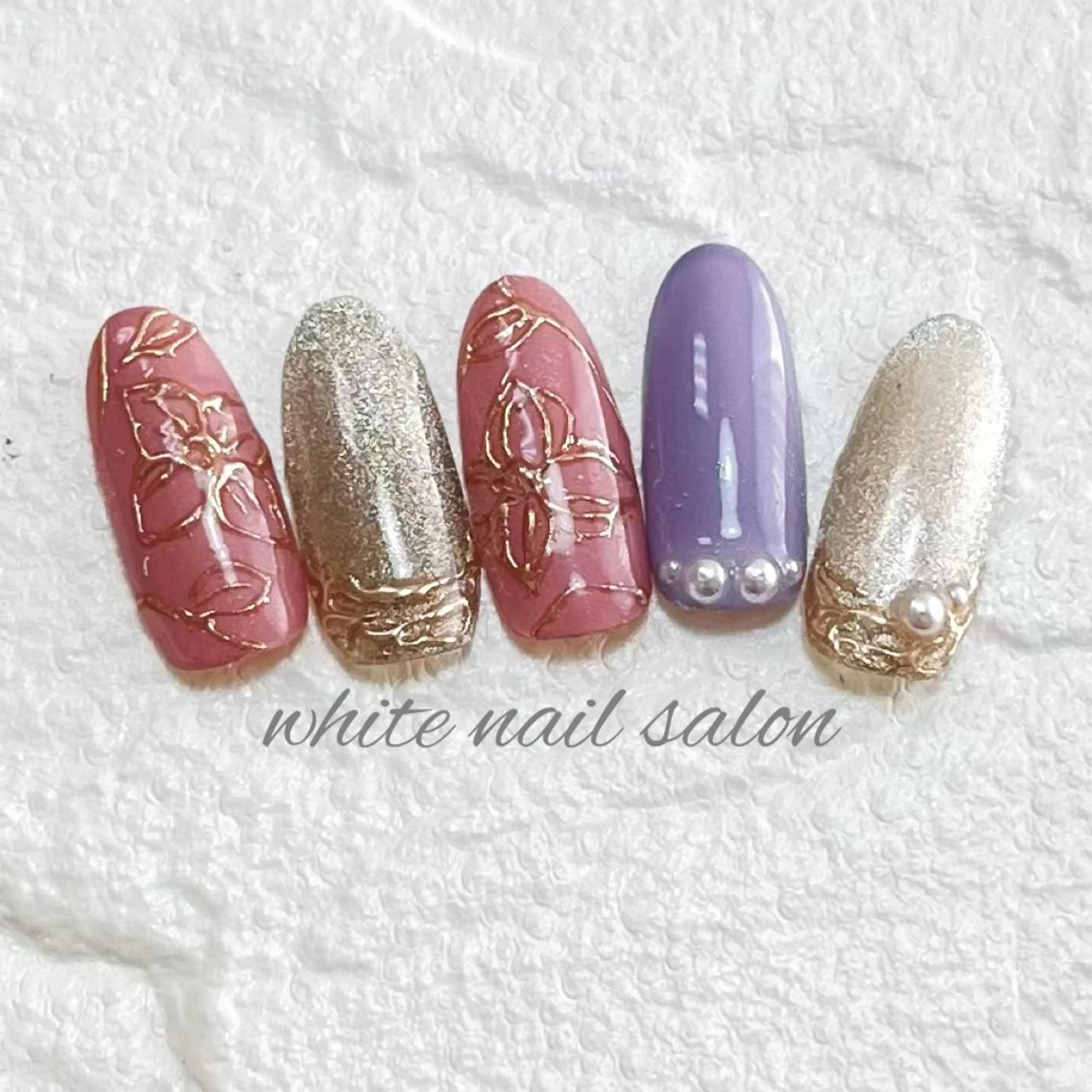 ネイル フットネイル ジェルネイル ハードジェル ラメ(グリッター) 持ち込み ハンドネイル white nail salonのネイルデザイン
