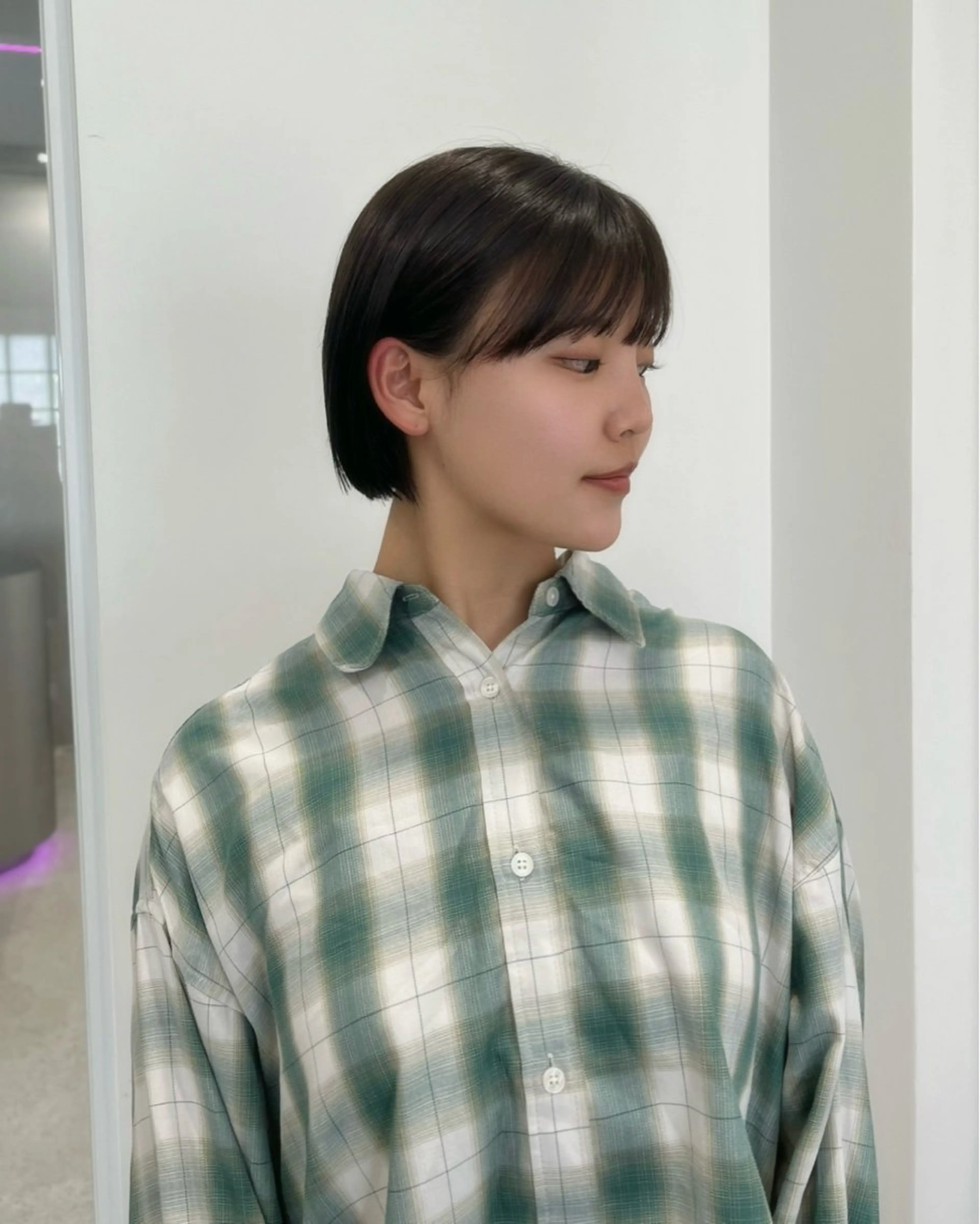 ショート 縮毛矯正/ハイトーン /パーマ/せき🧸のヘアスタイル