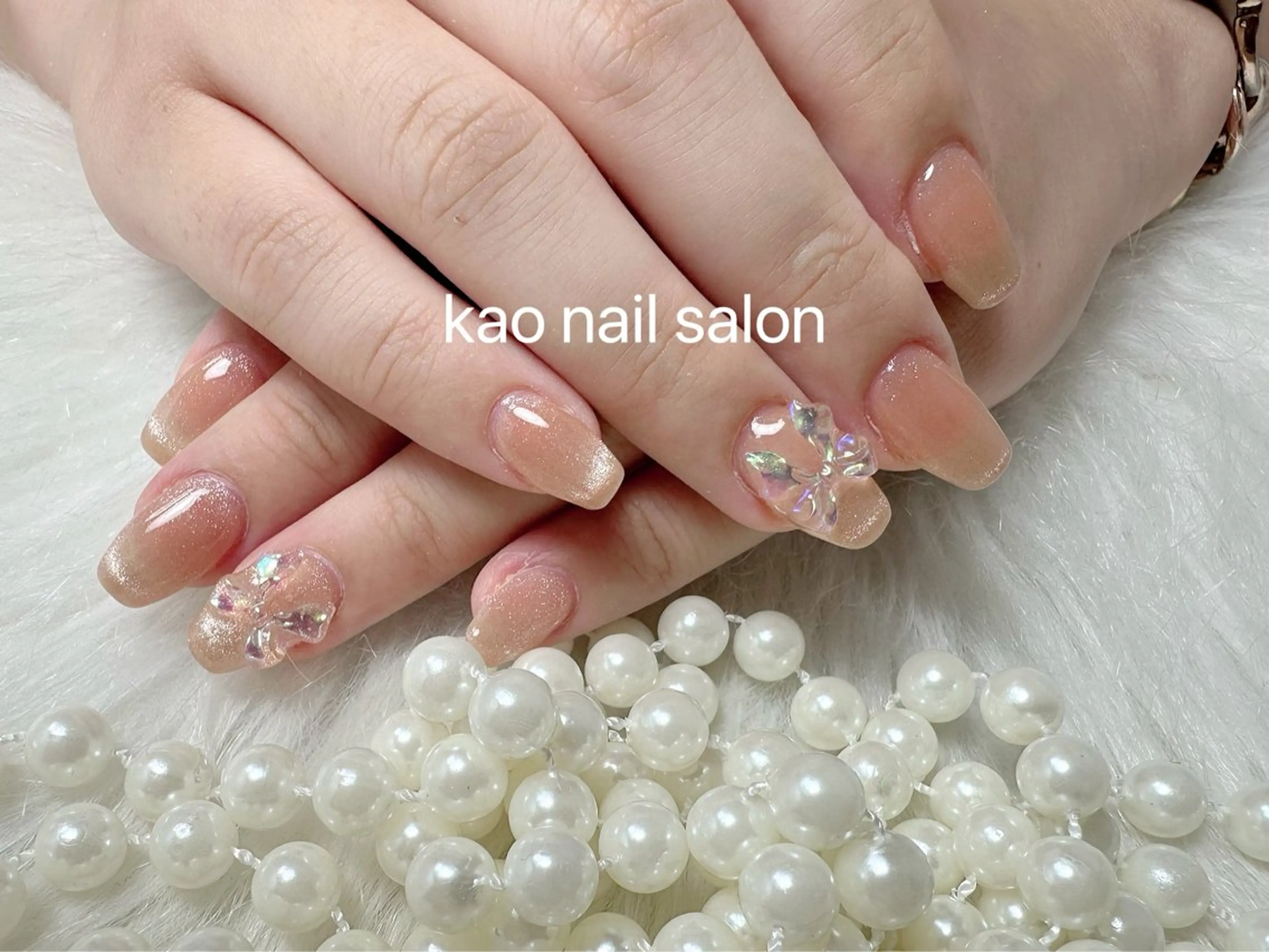 ネイル ハンドネイル kao nail マグネット/長さだしのネイルデザイン