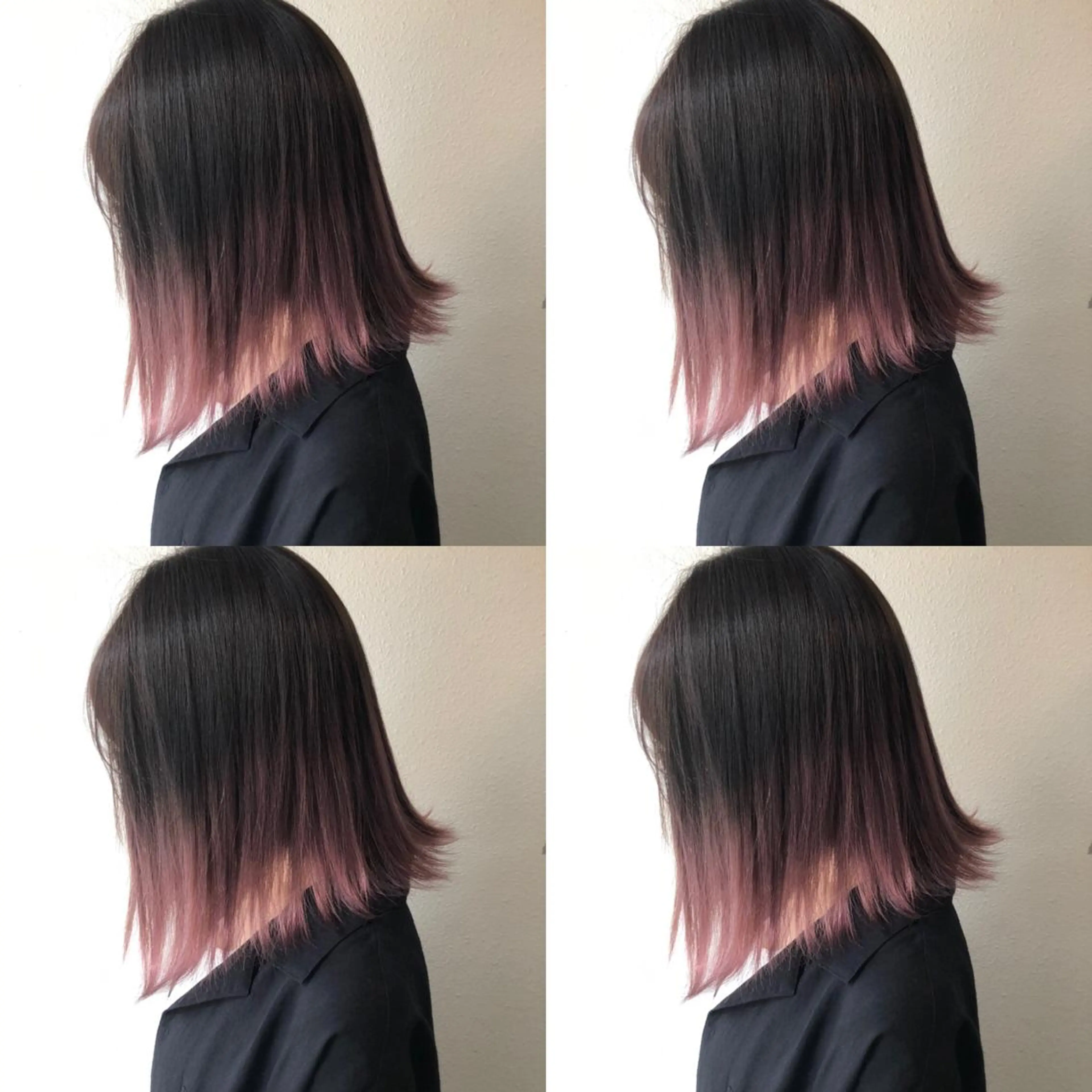 セミロング カラー ブリーチ グラデーションカラー ラベンダーカラー ピンクカラー ピンクラベンダー あさだ しゅうたろうのヘアスタイル