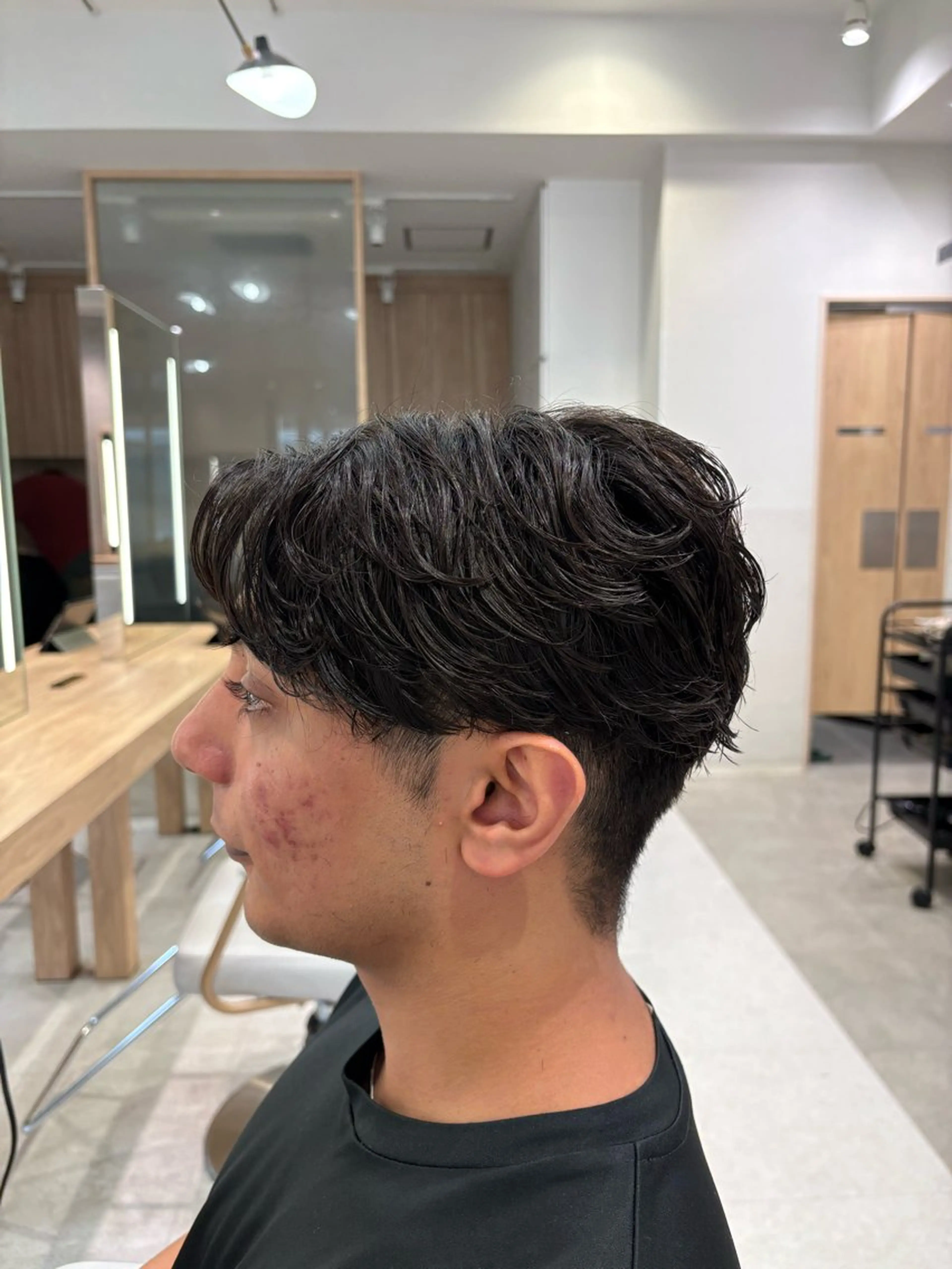 パーマ メンズ カット パーマ 縮毛矯正& 透明感カラー✨レオのヘアスタイル