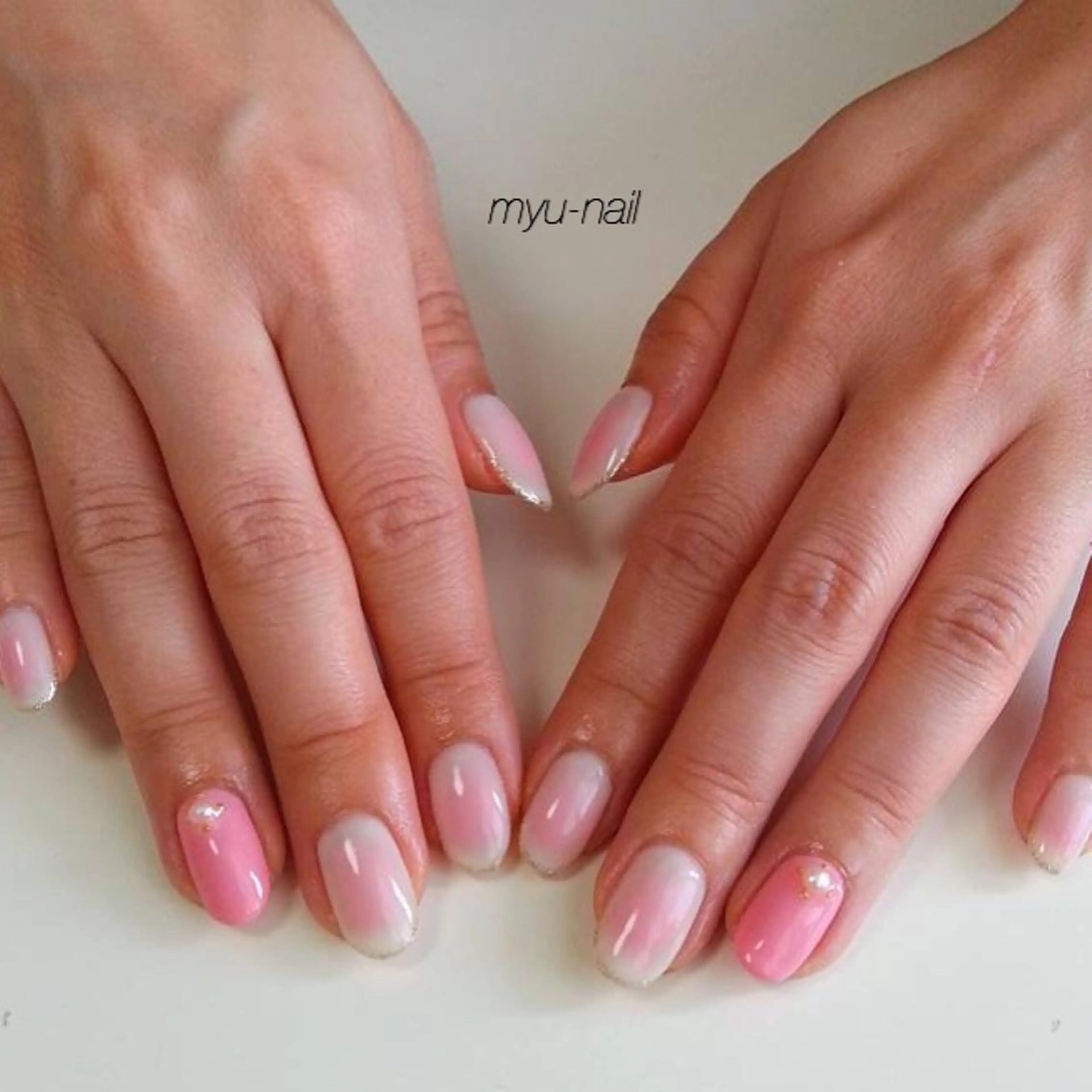 ネイル アートネイル チークネイル ホームサロン myu-nailのネイルデザイン