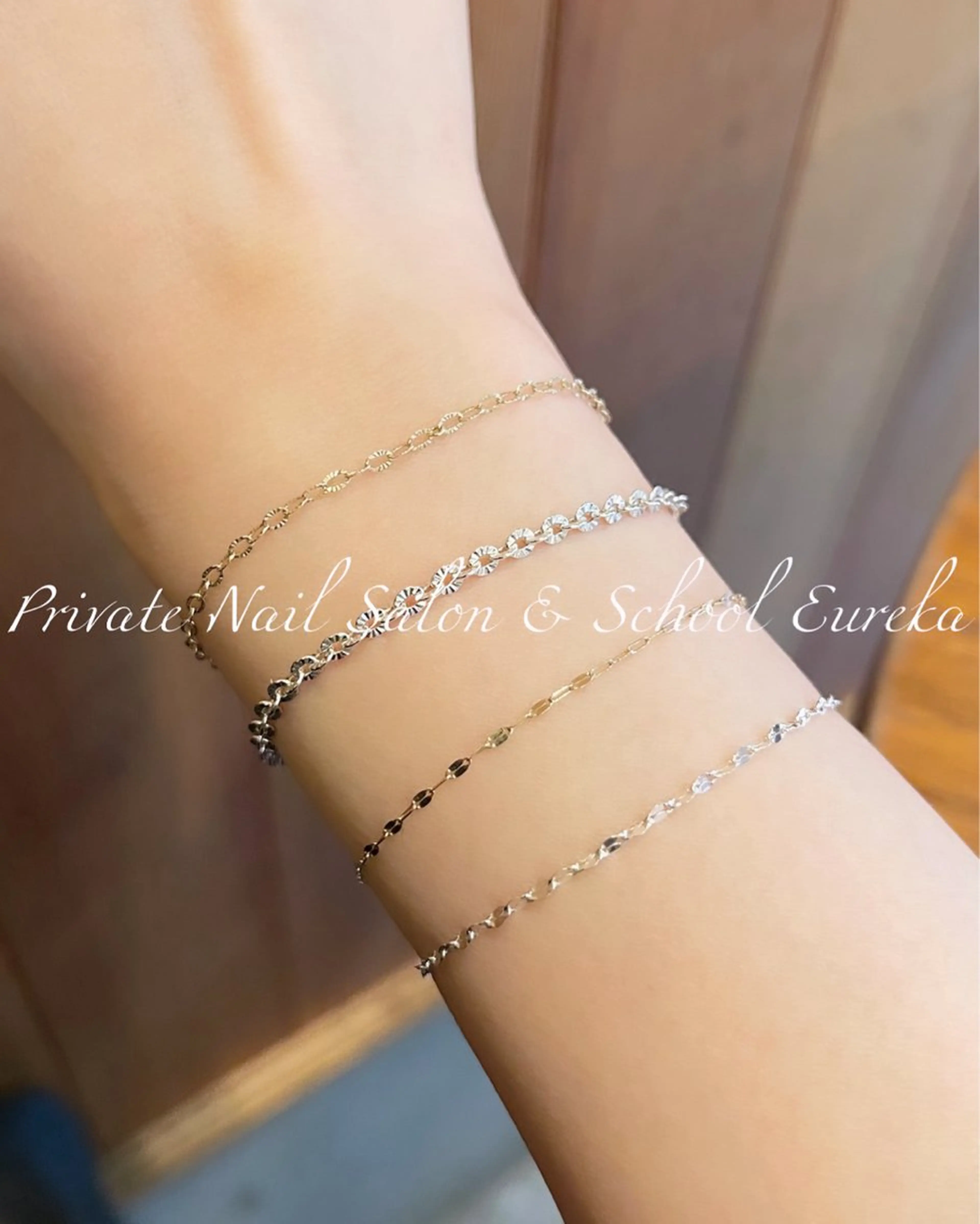 留め具のない半永久的に着けられるパーマネントジュエリー［Permanent jewelry］💍ブレスレット5280円​〜​の写真